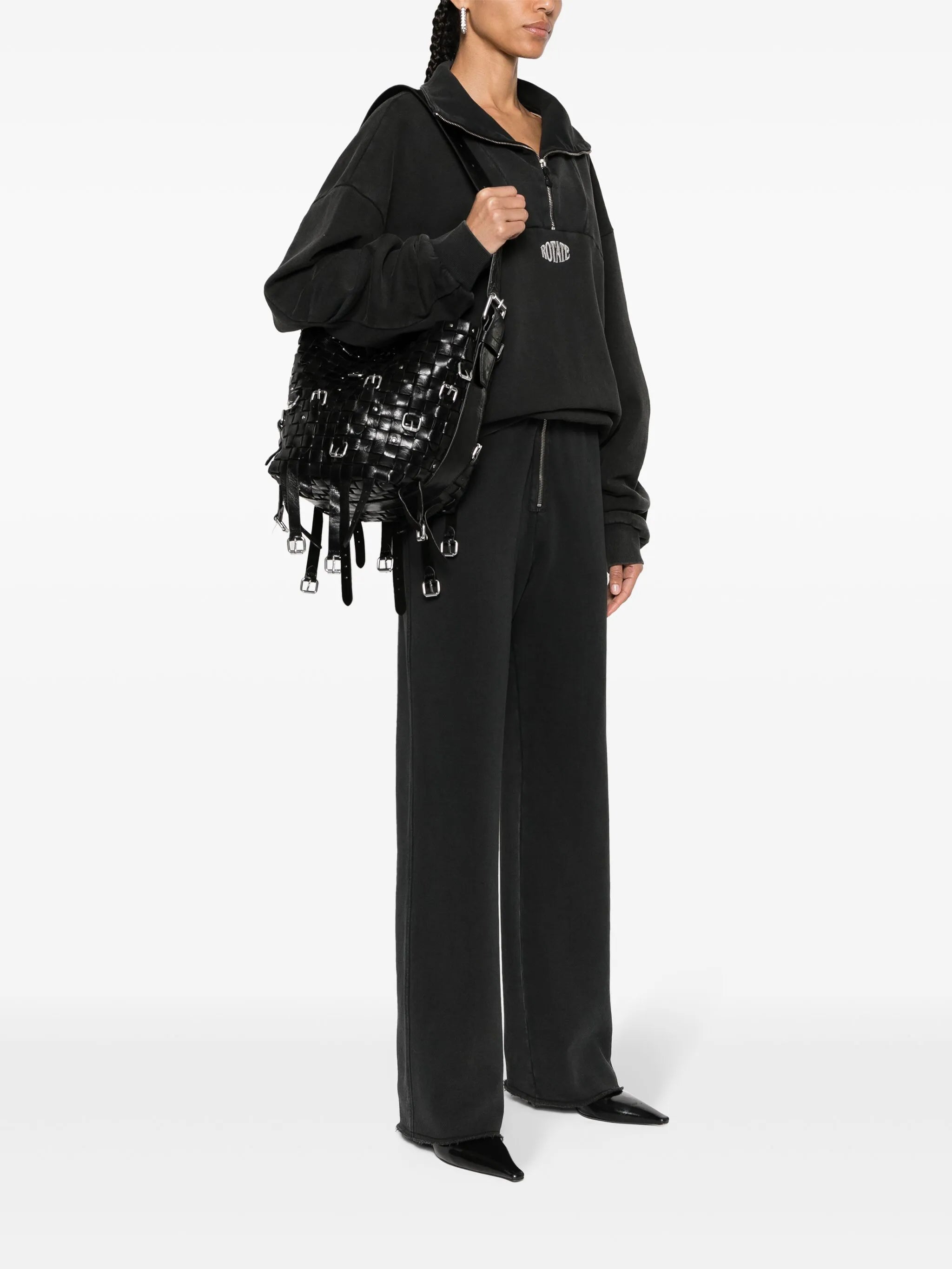 medium Lock interwoven shoulder bag