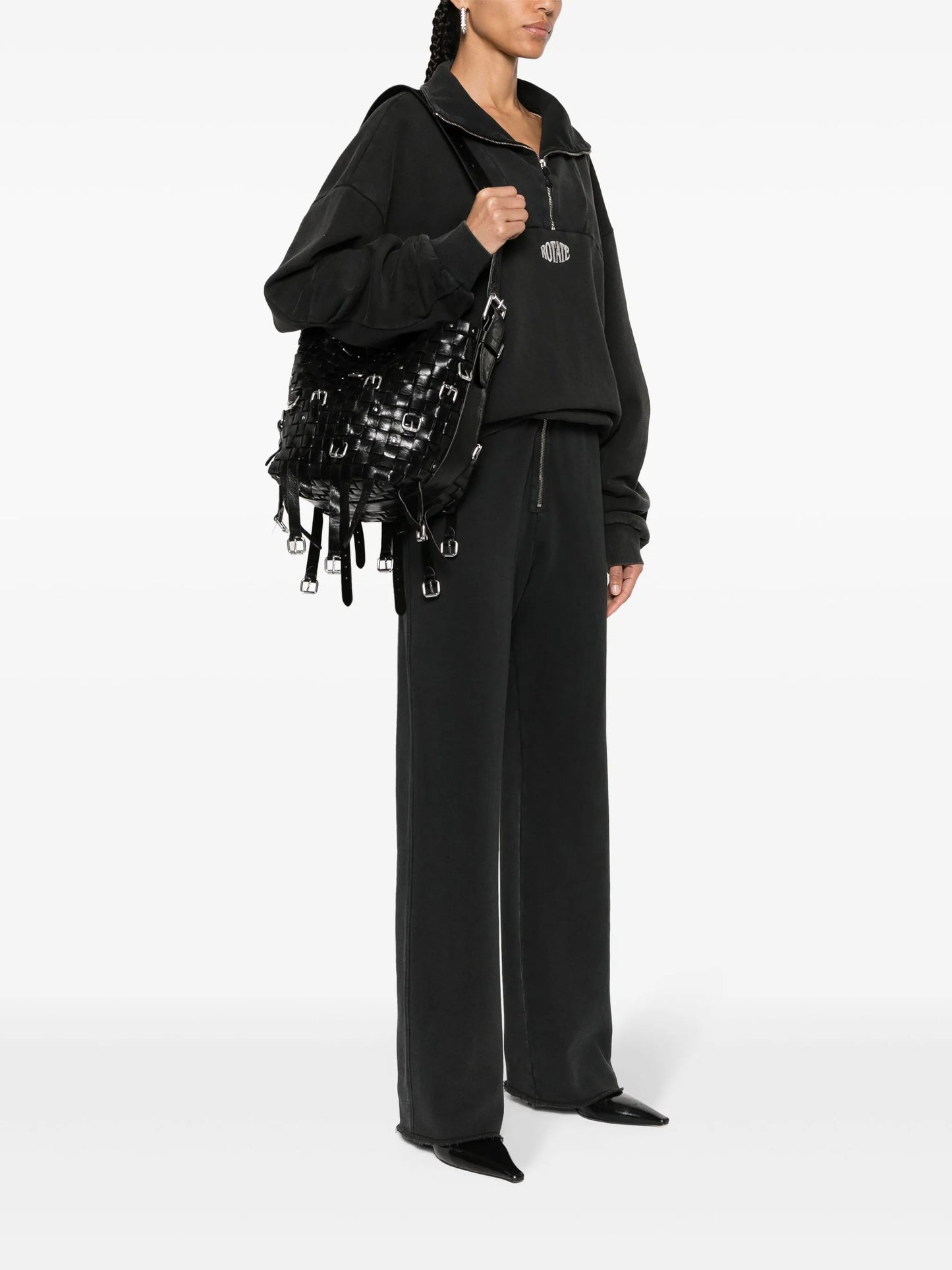 medium Lock interwoven shoulder bag