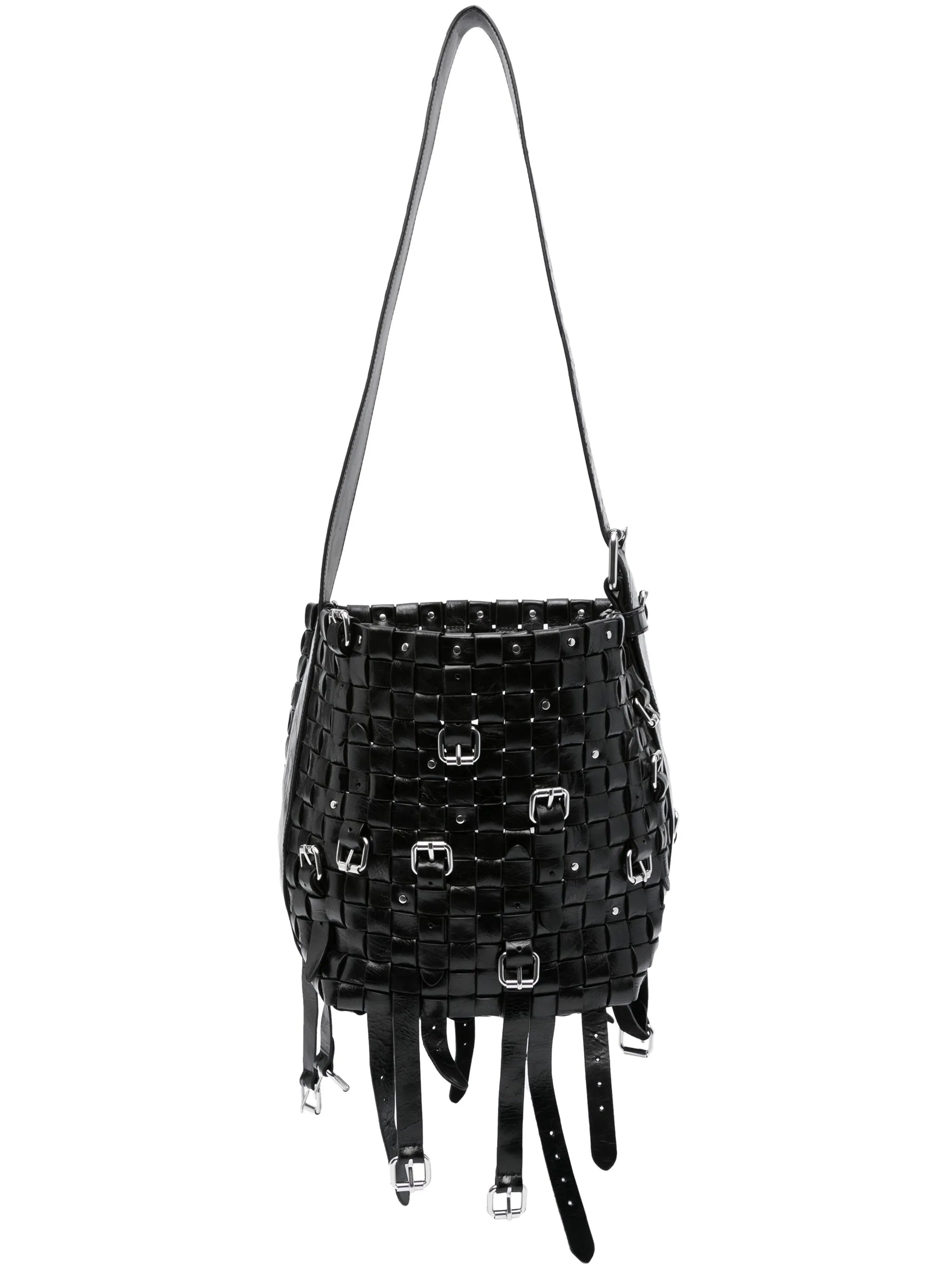 medium Lock interwoven shoulder bag