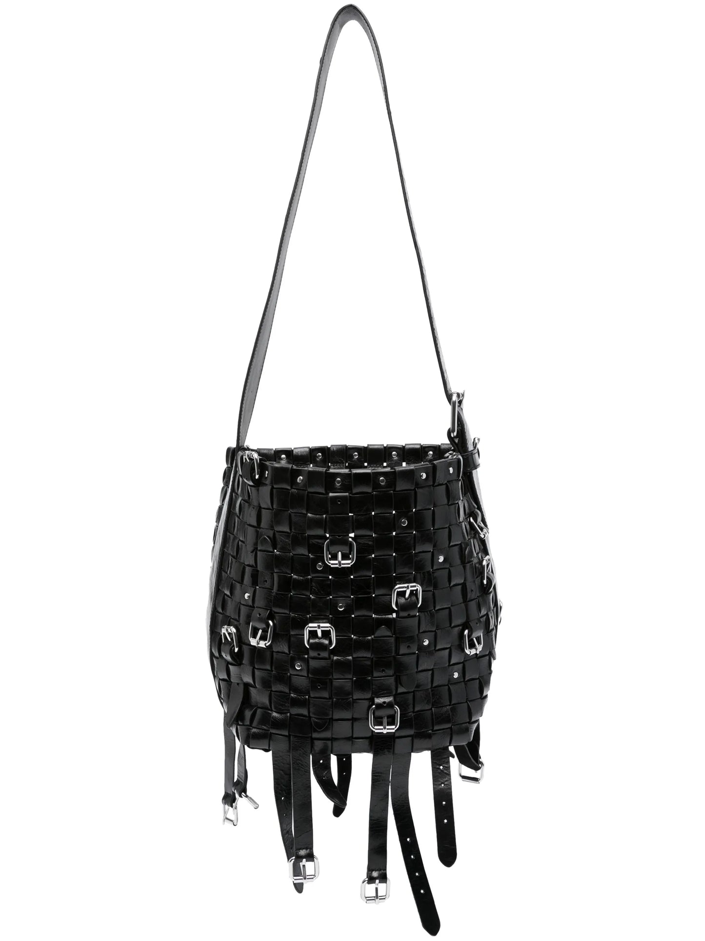 medium Lock interwoven shoulder bag