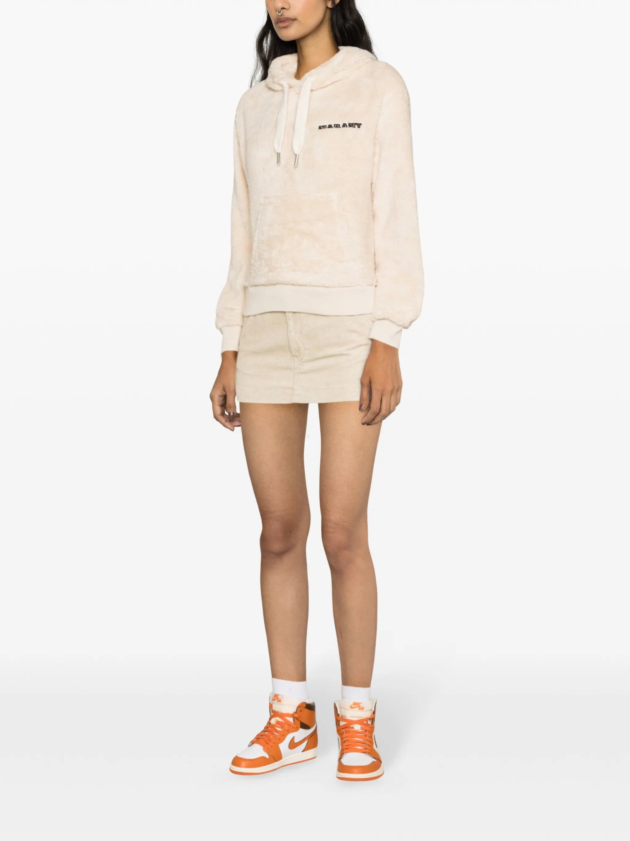 Maeva logo-embroidered fleece hoodie