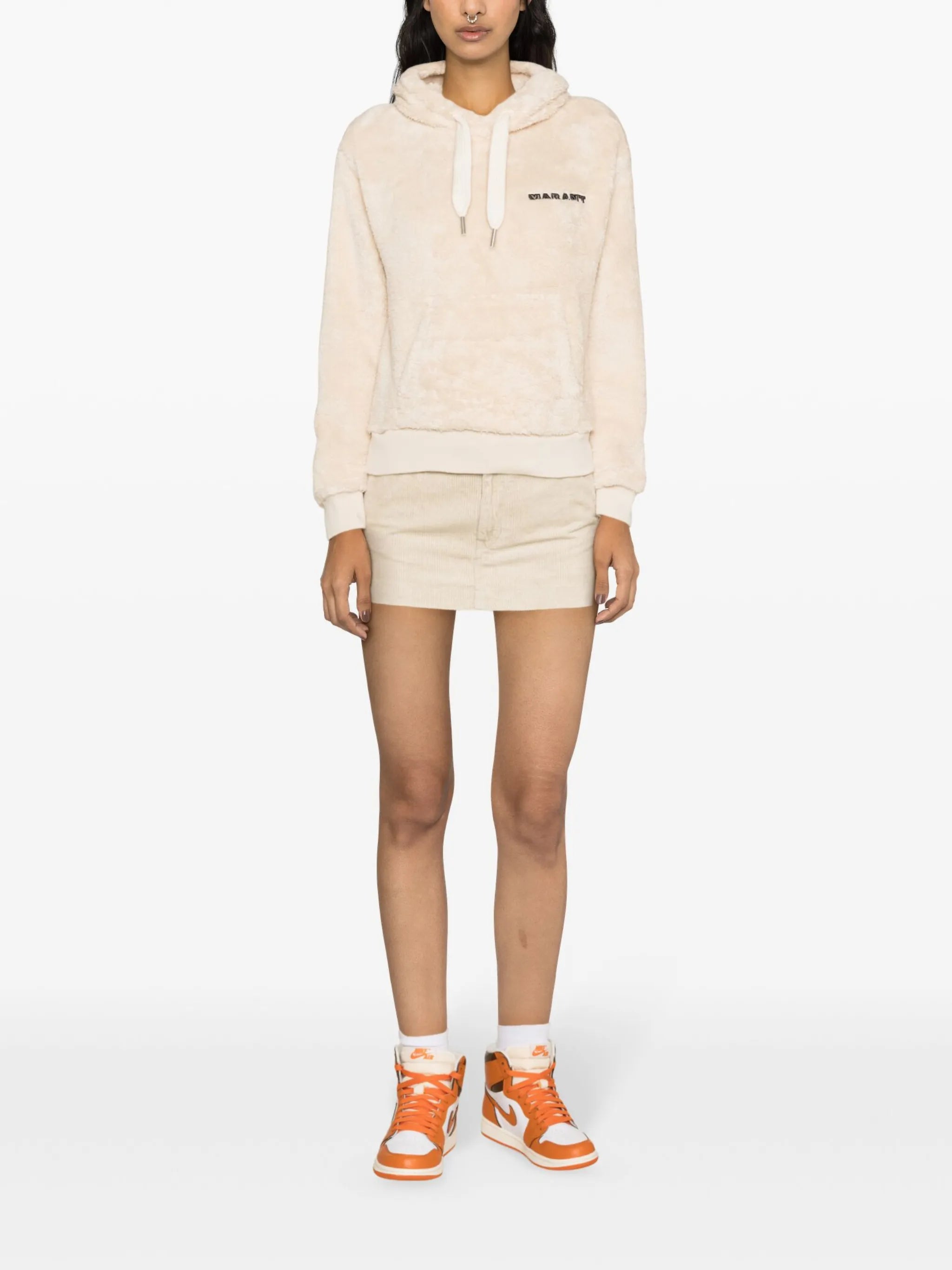 Maeva logo-embroidered fleece hoodie