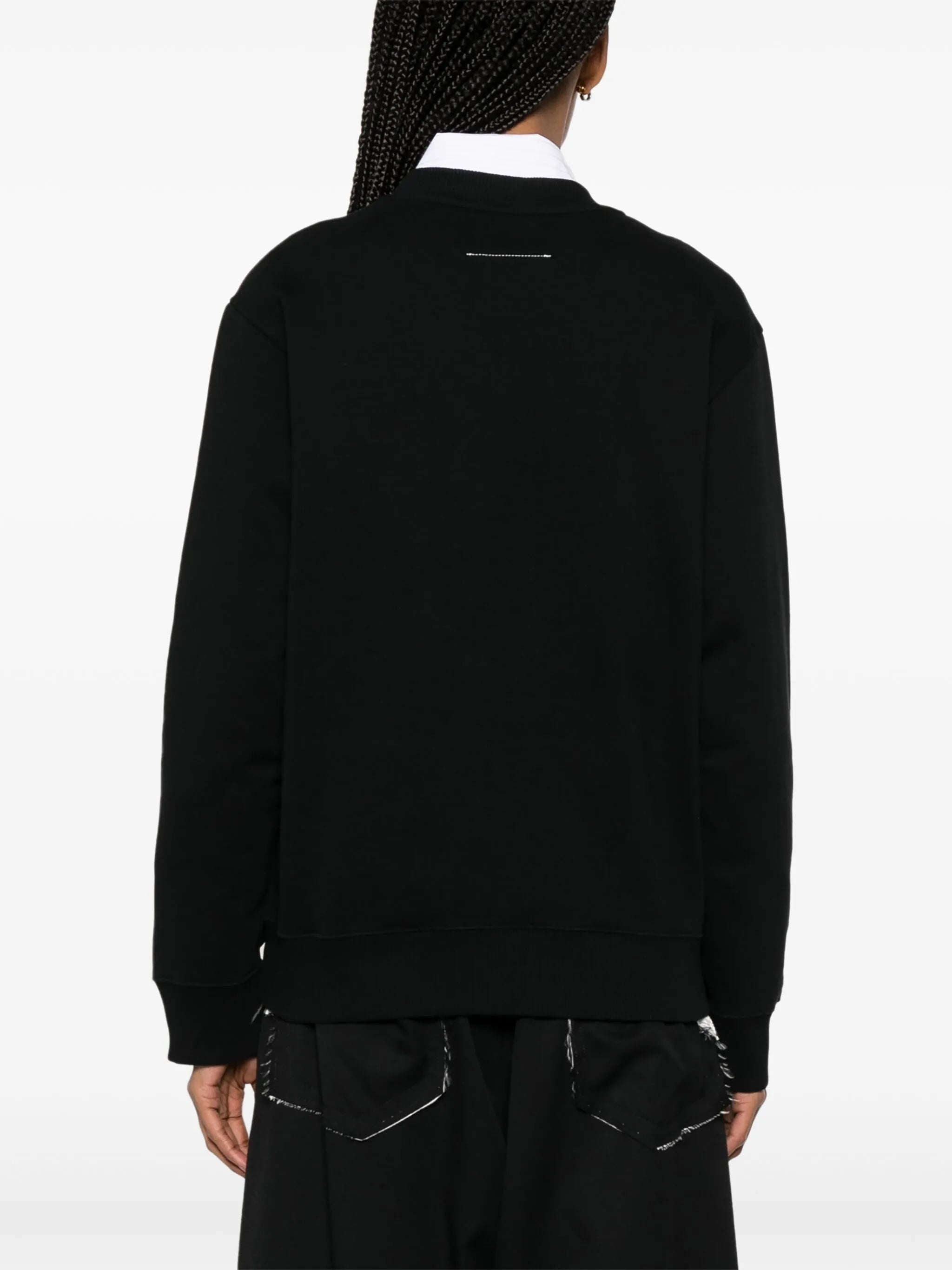 numbers-motif cotton sweatshirt