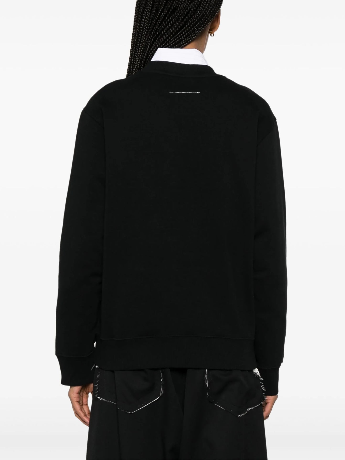 numbers-motif cotton sweatshirt