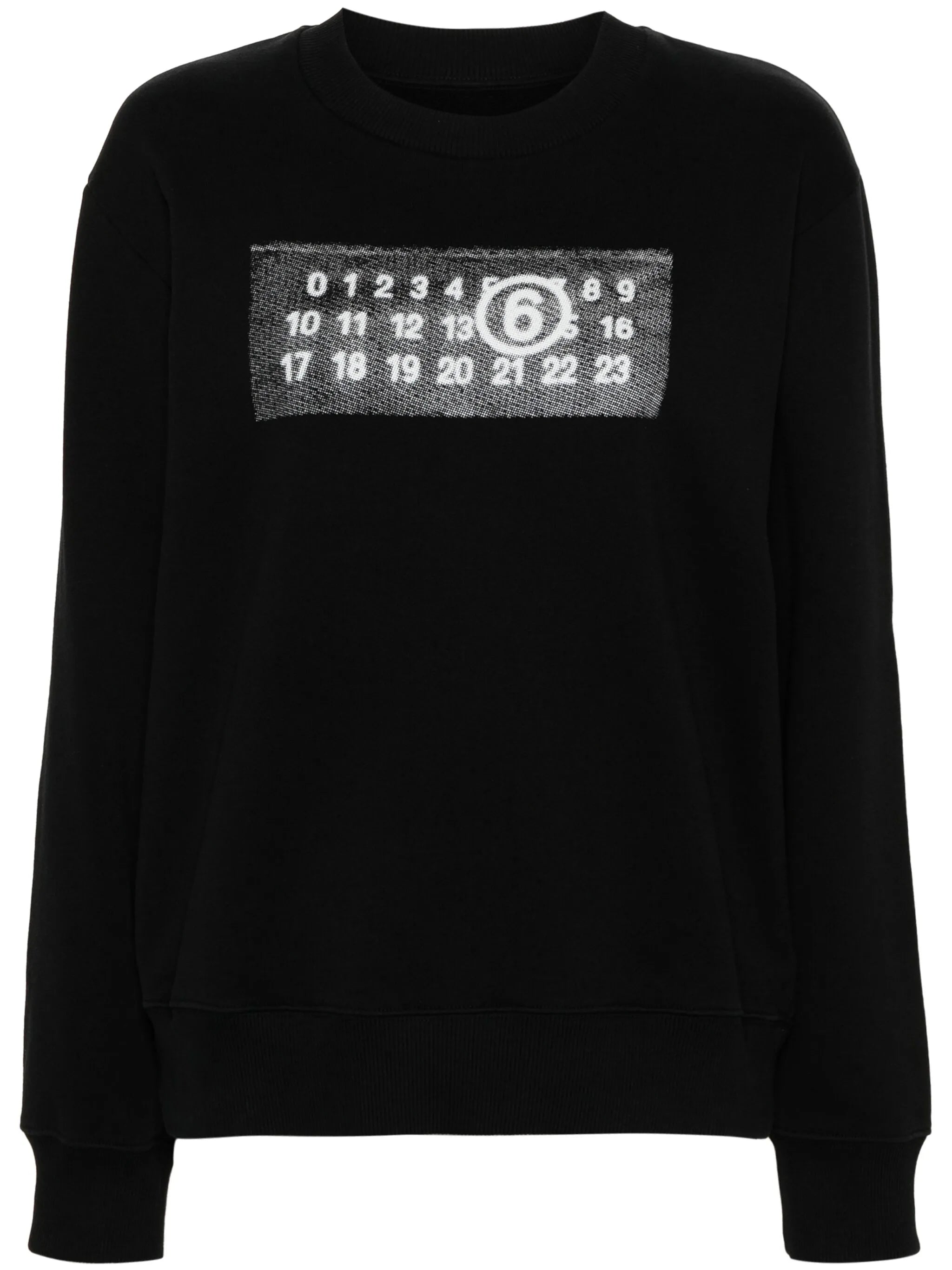 numbers-motif cotton sweatshirt