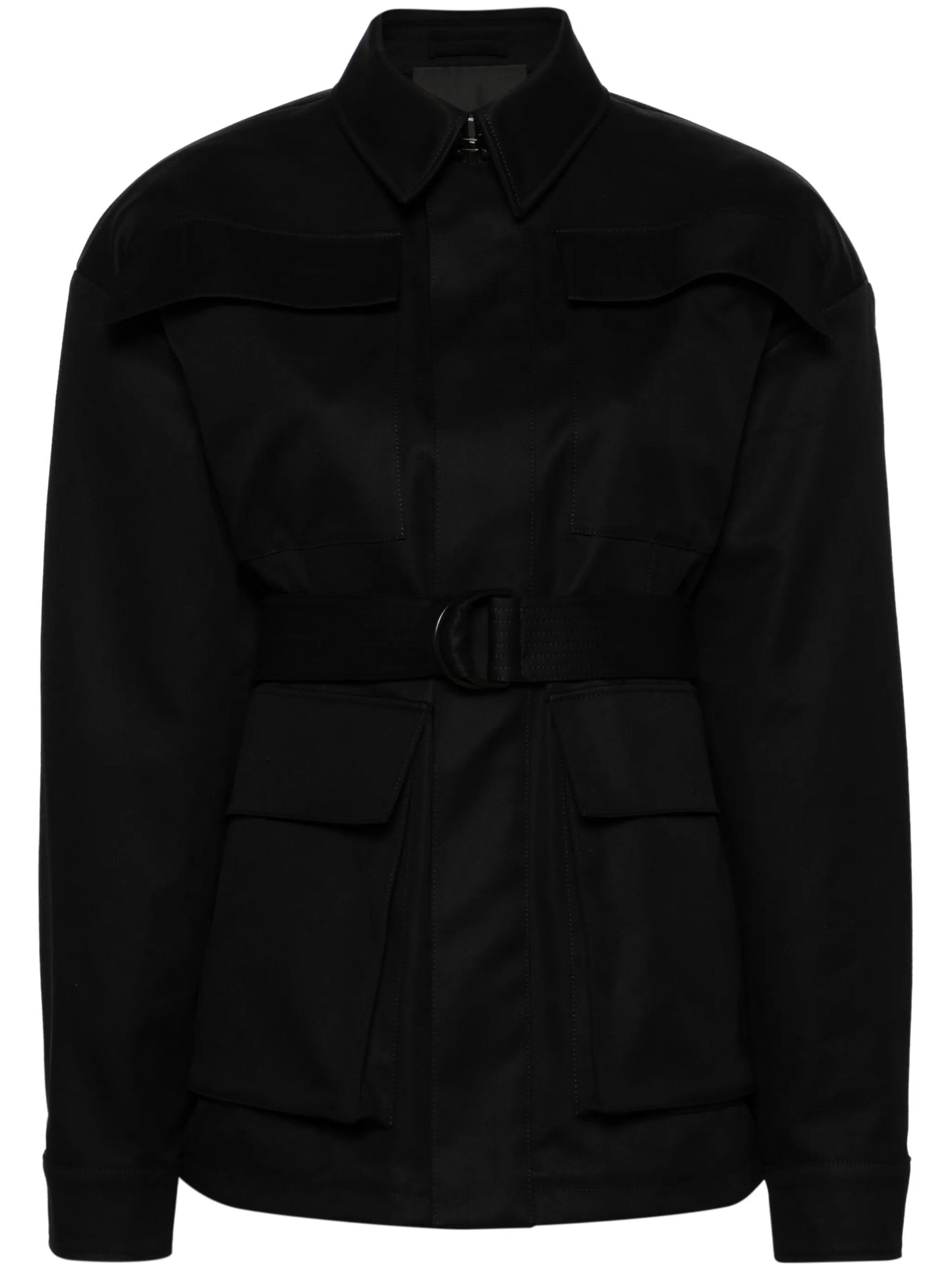 Drill belted parka
