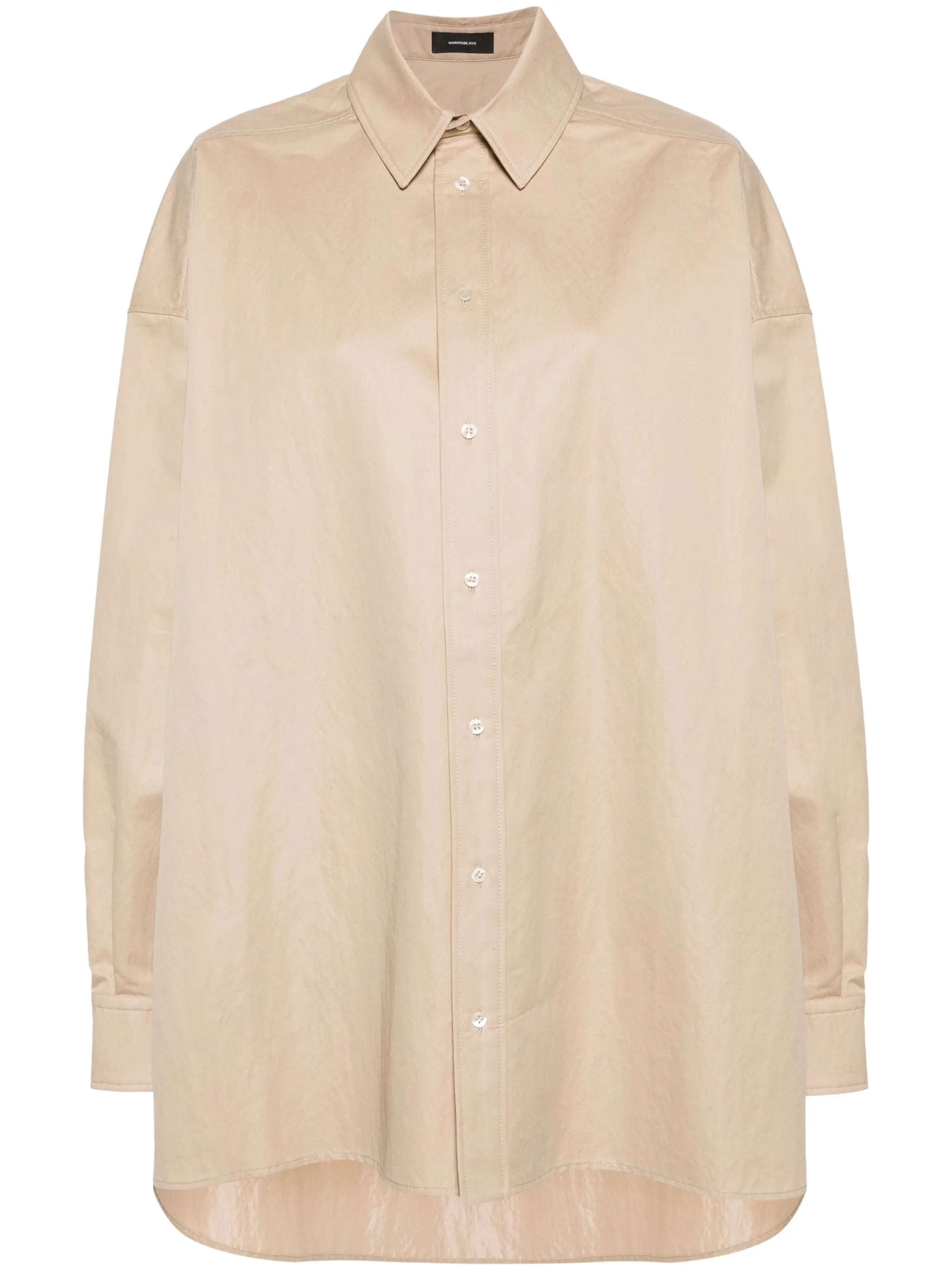 Drill Shirt gabardine minidress