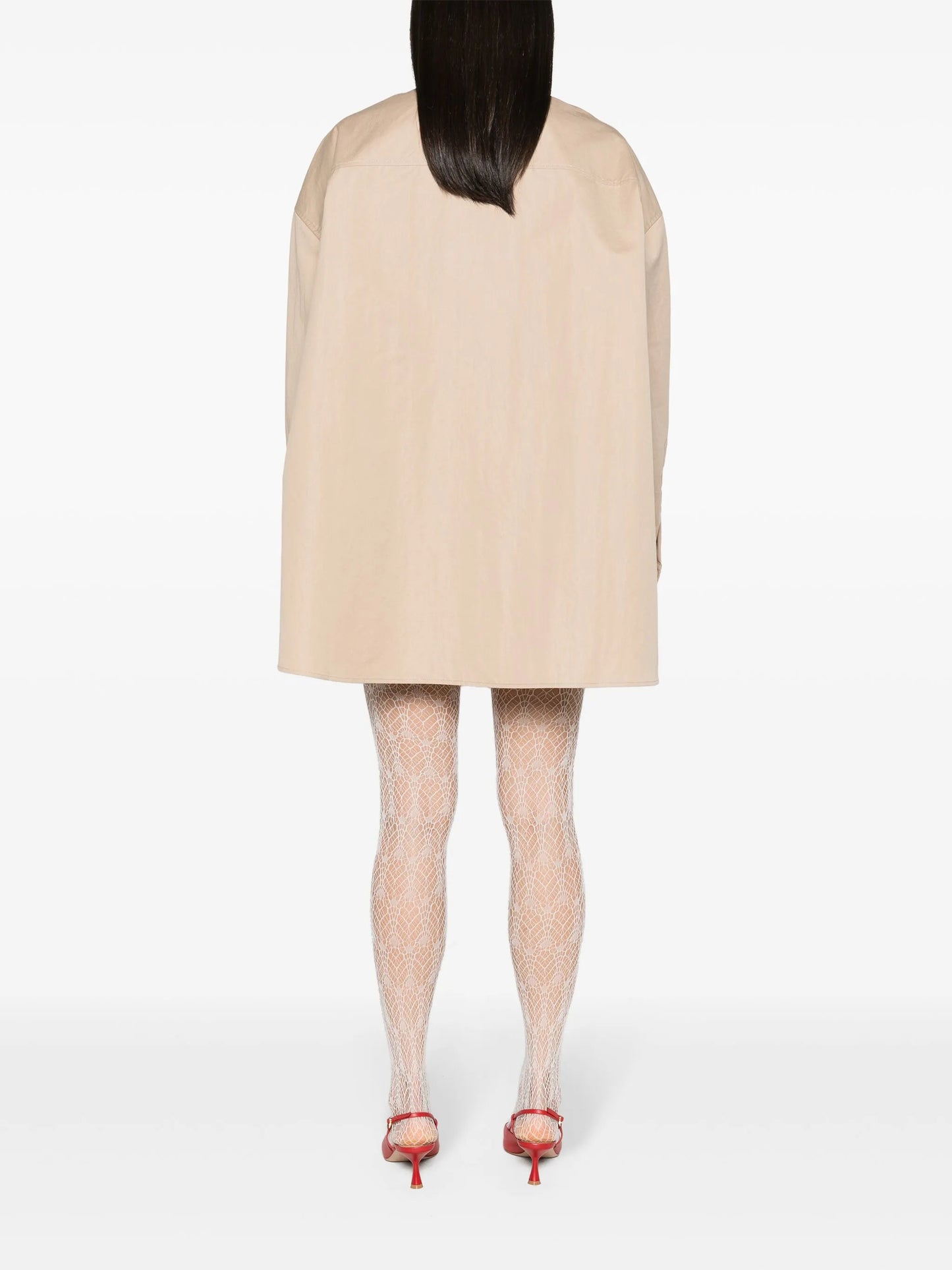 Drill Shirt gabardine minidress