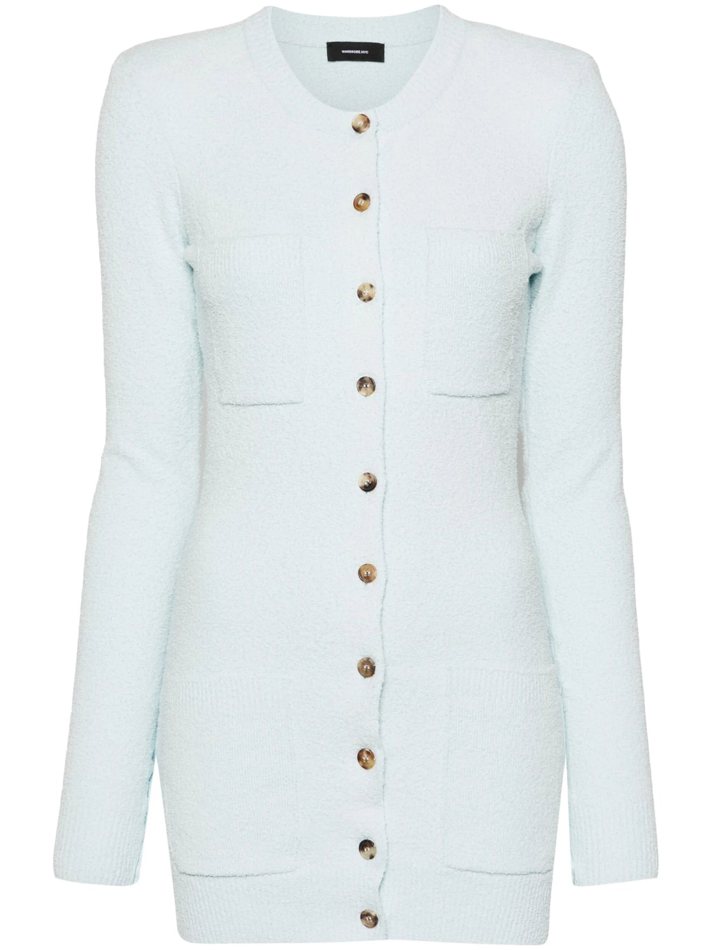 towelling-finish cardigan