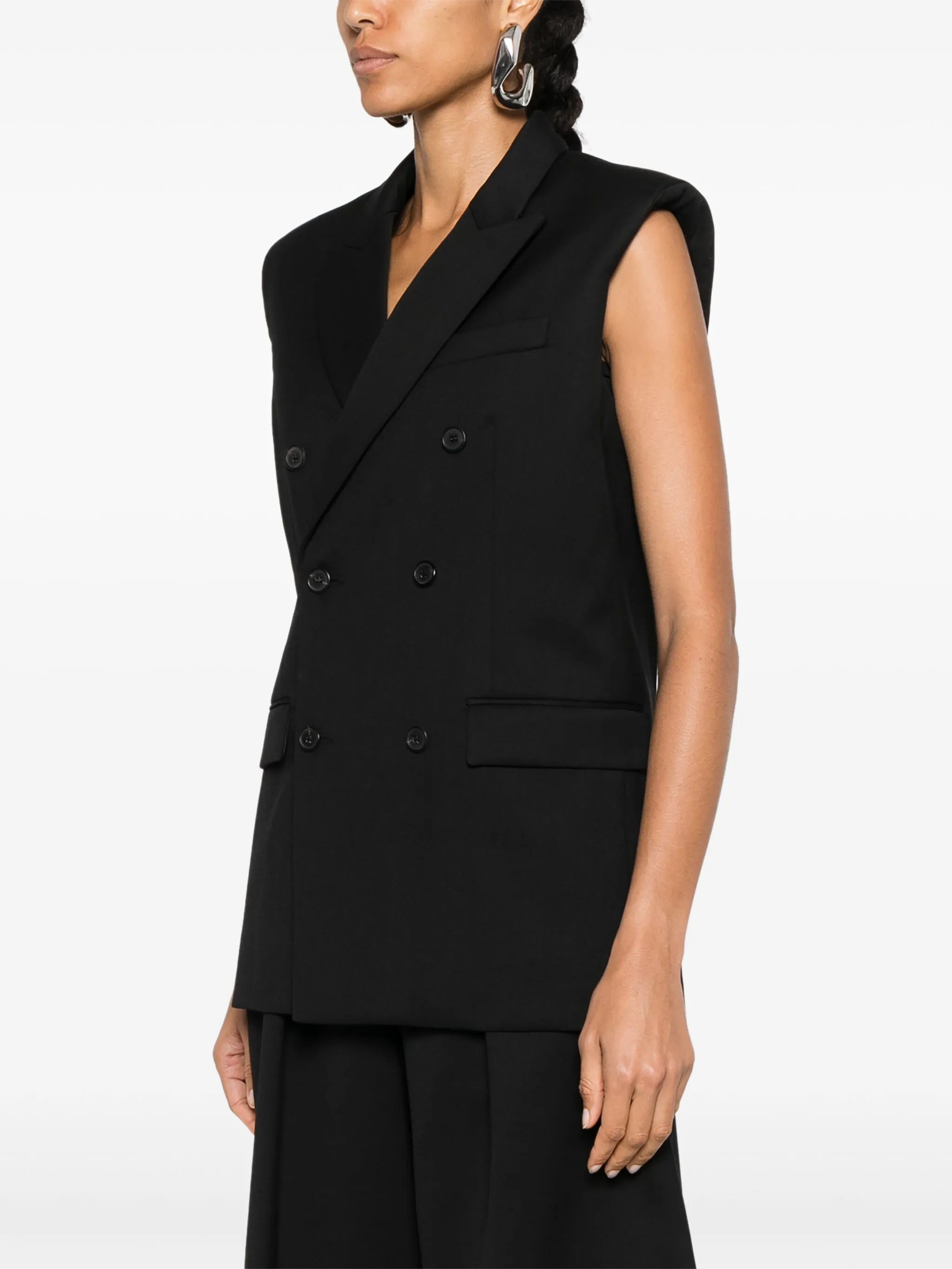 double-breasted gilet