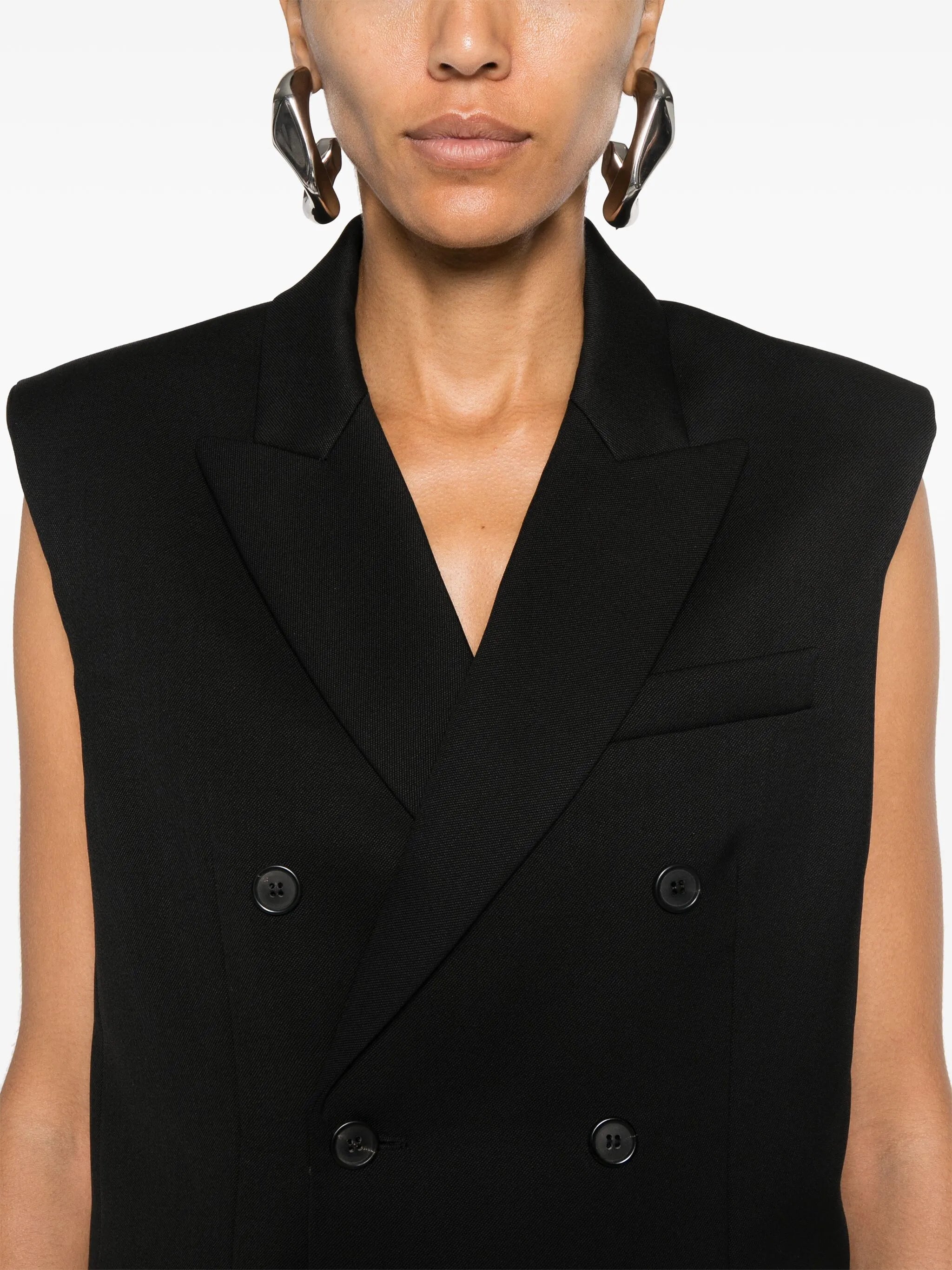 double-breasted gilet