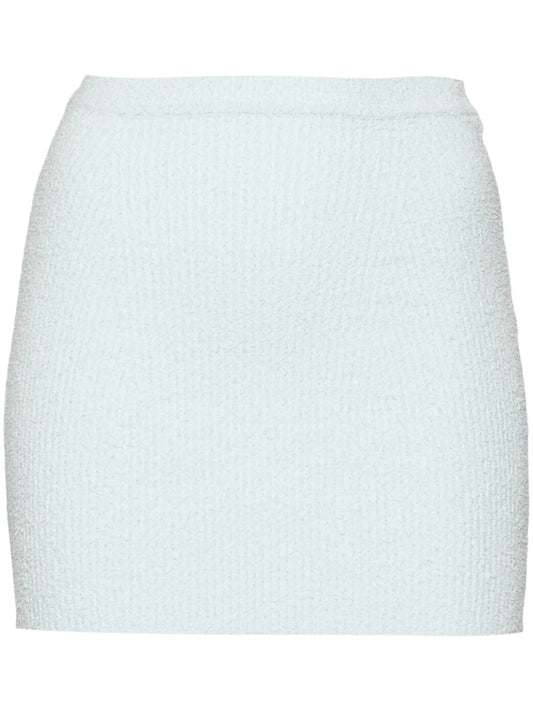 towelling-finish mini skirt
