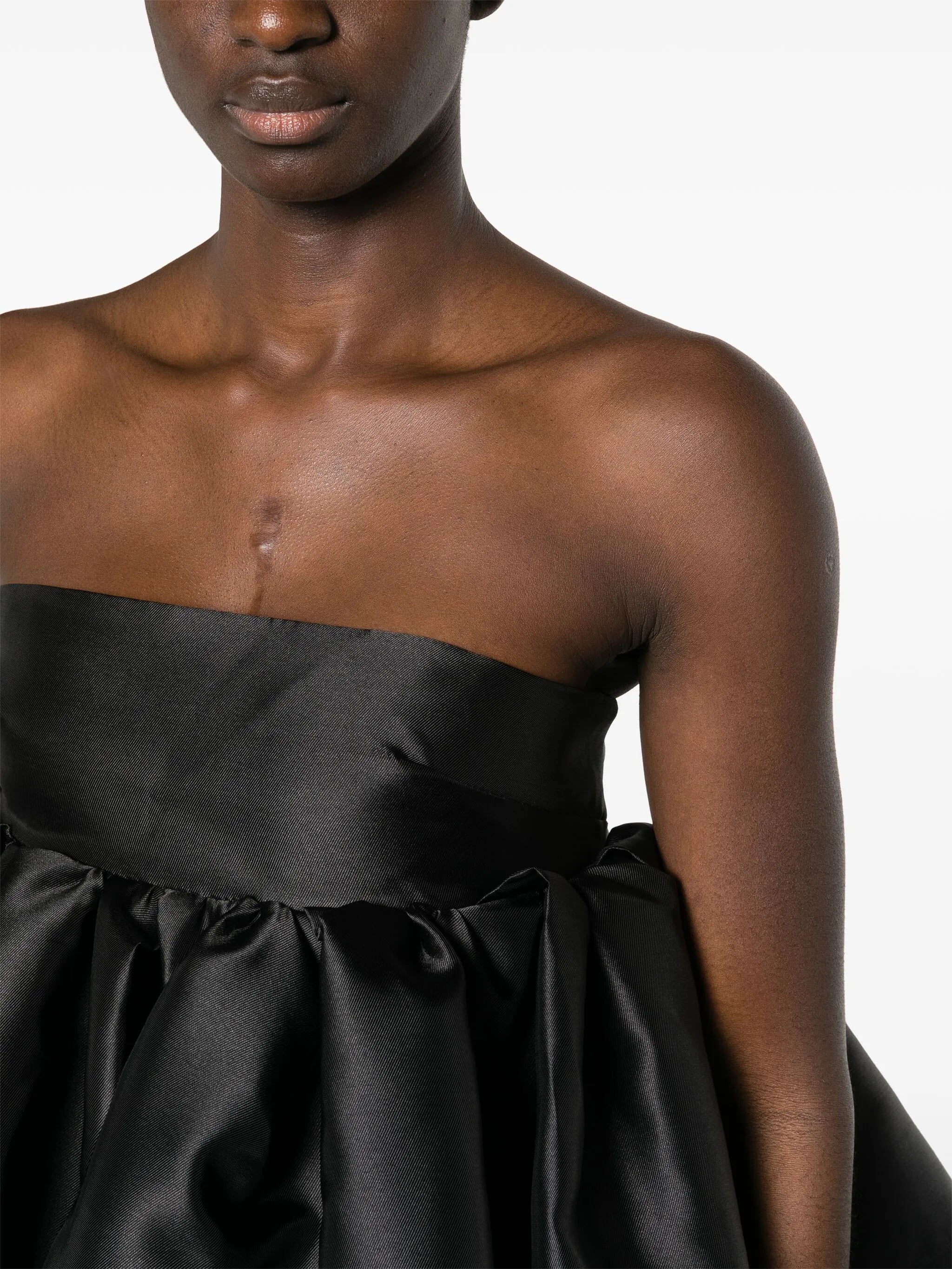 strapless peplum blouse