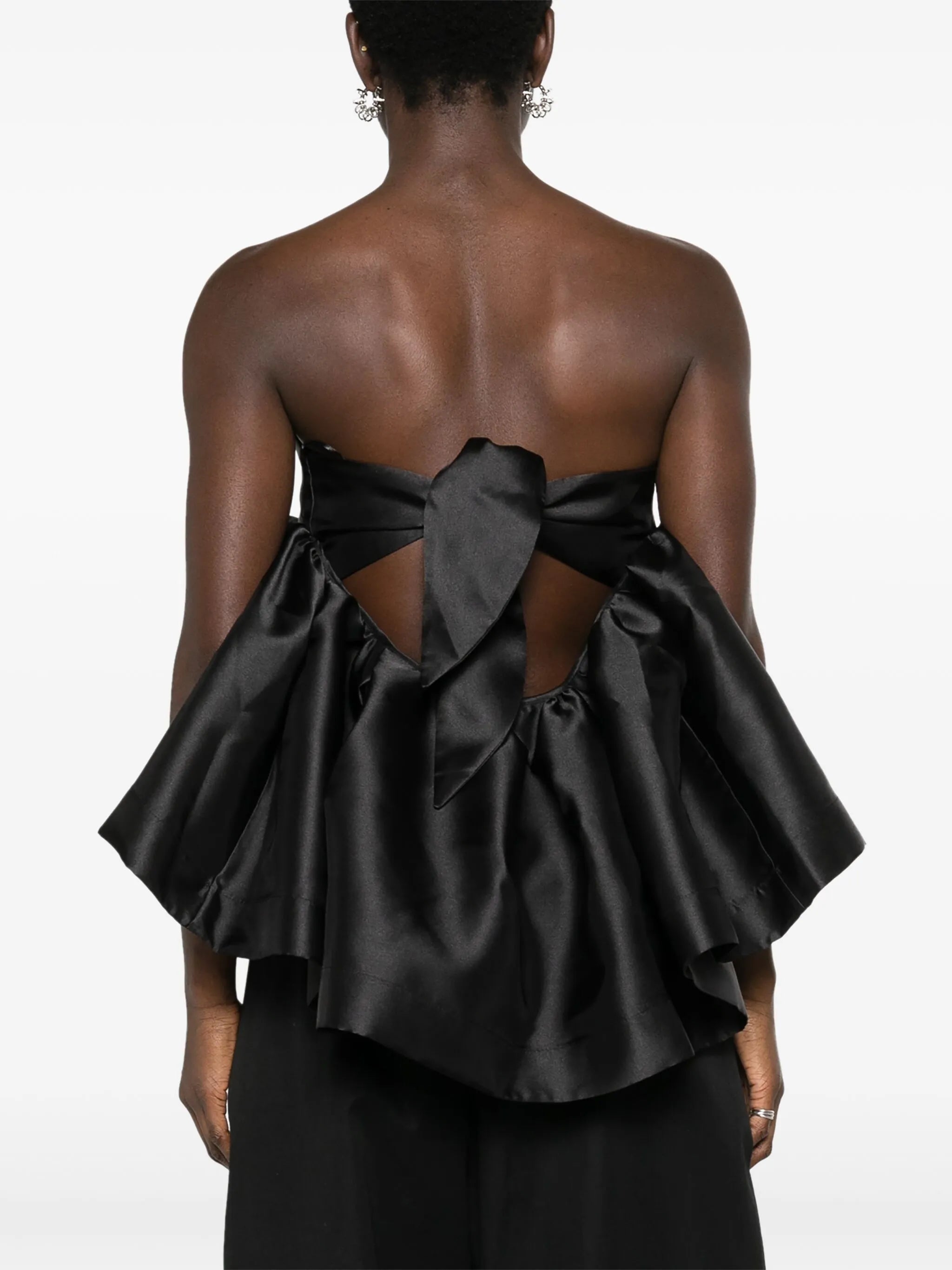 strapless peplum blouse