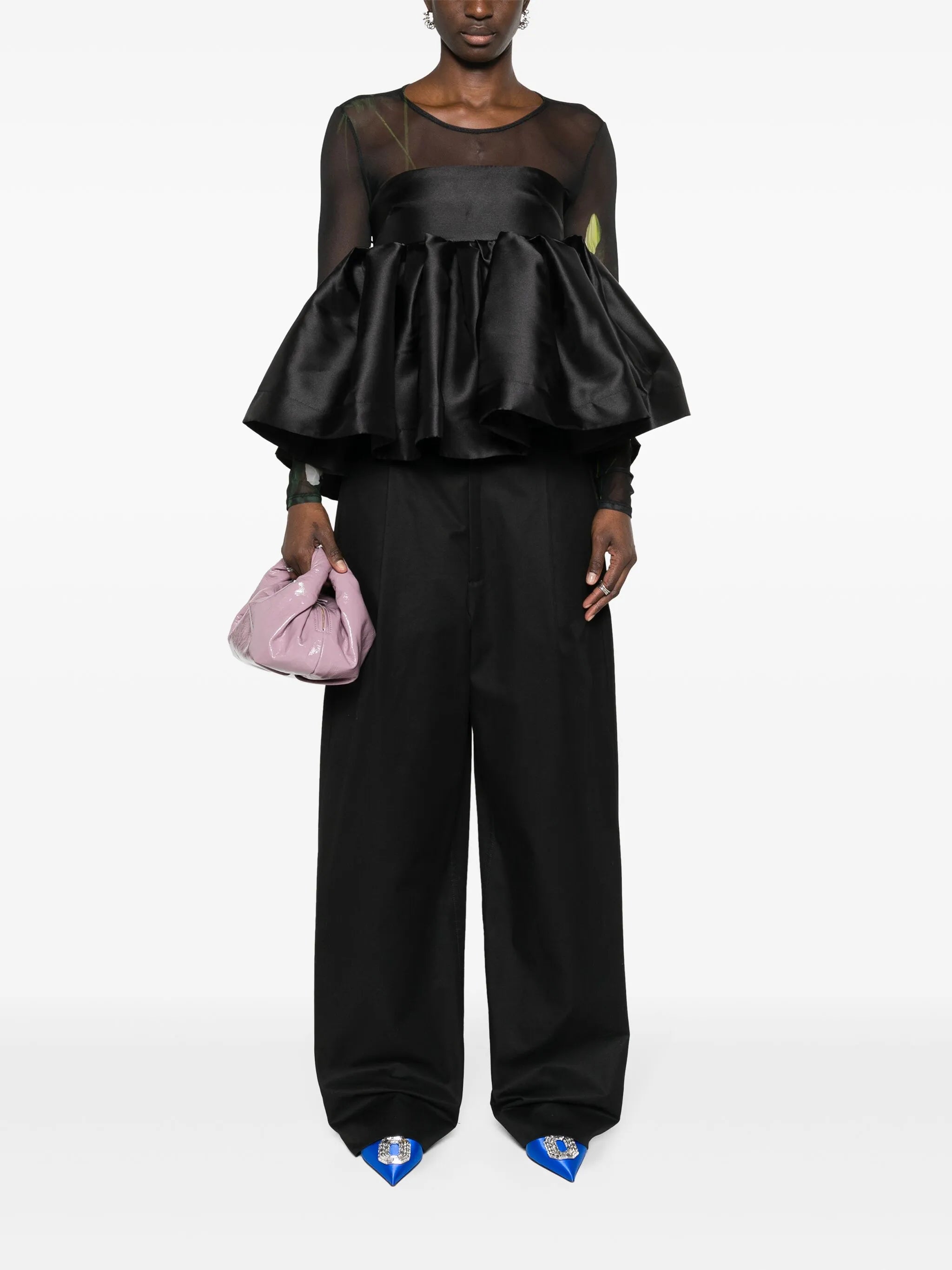 strapless peplum blouse