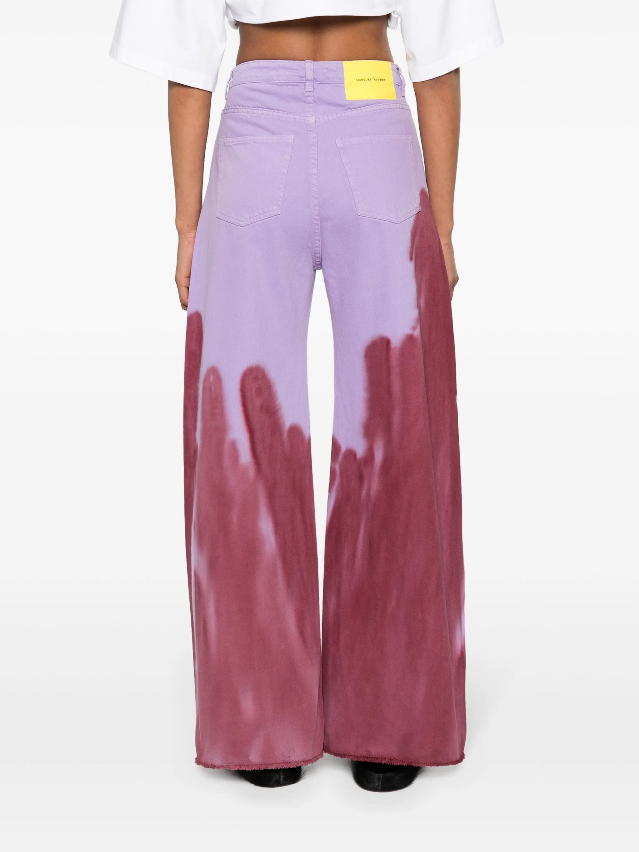tie-dye high-rise boyfriend jeans