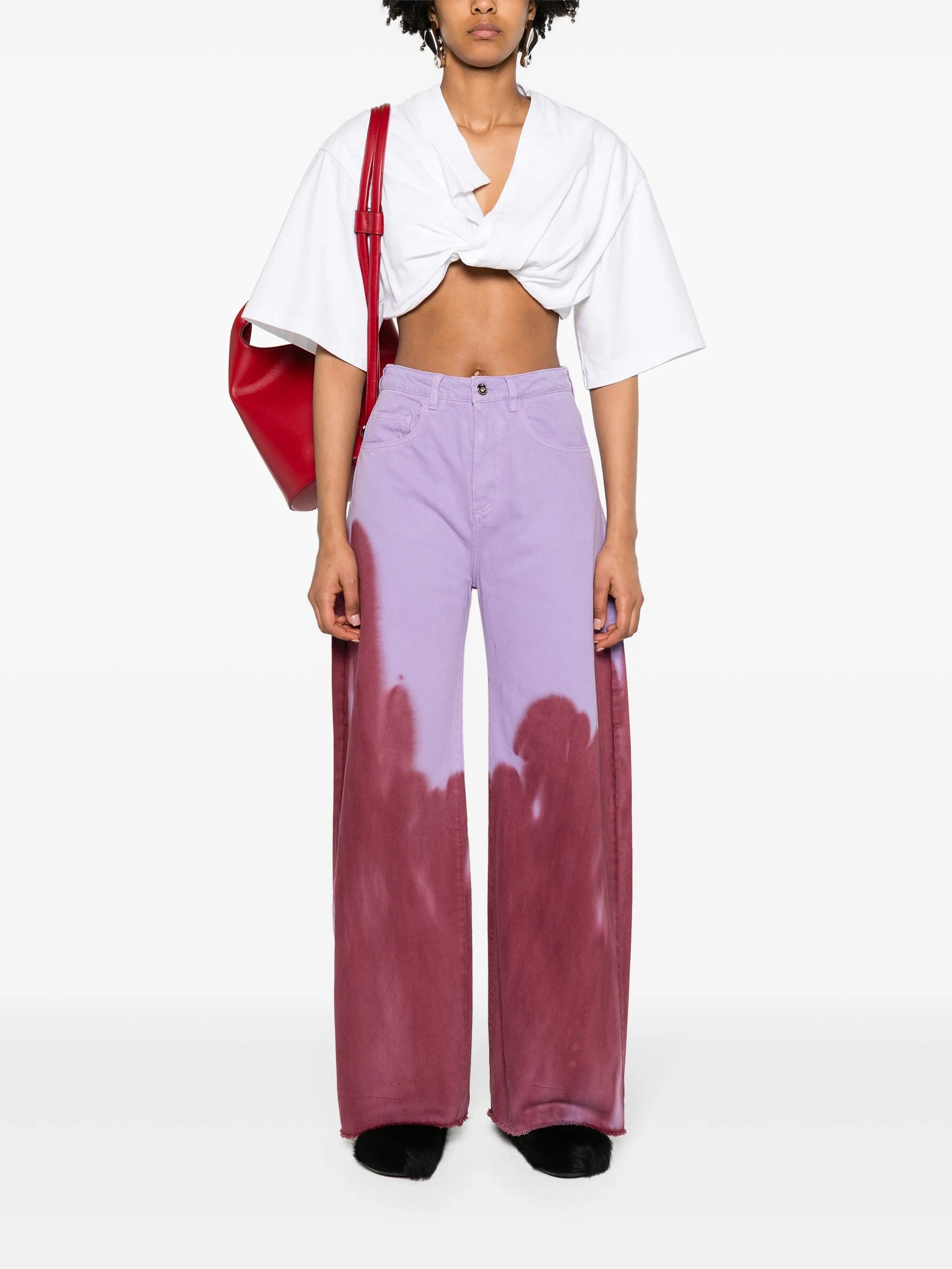 tie-dye high-rise boyfriend jeans