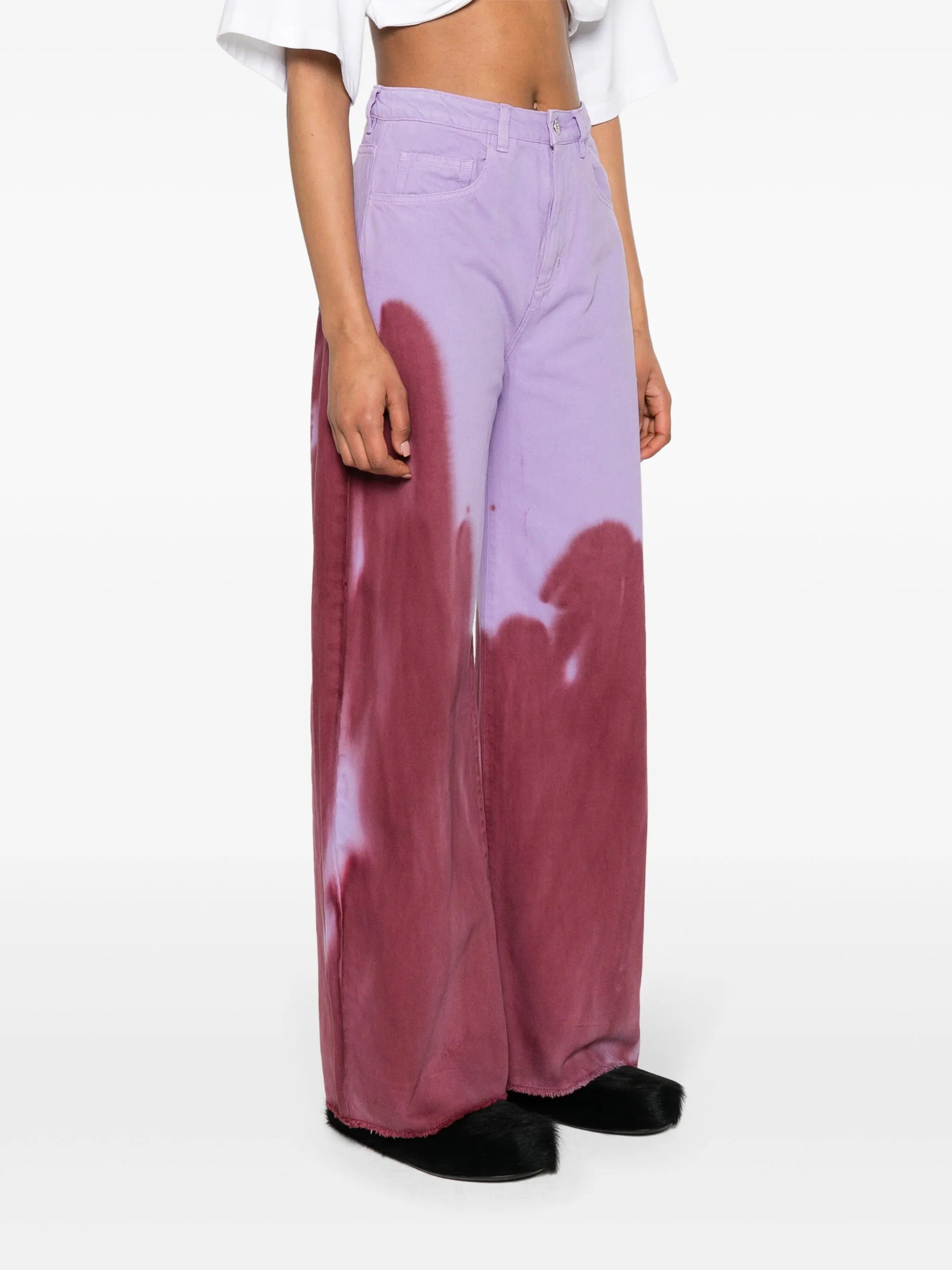 tie-dye high-rise boyfriend jeans