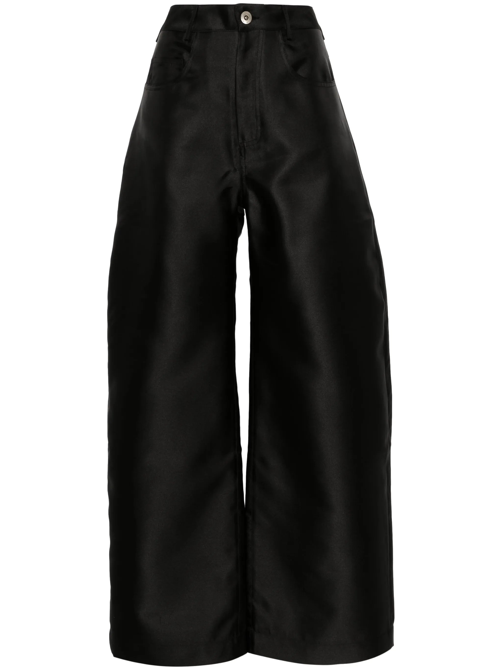mid-rise taffeta boyfriend trousers