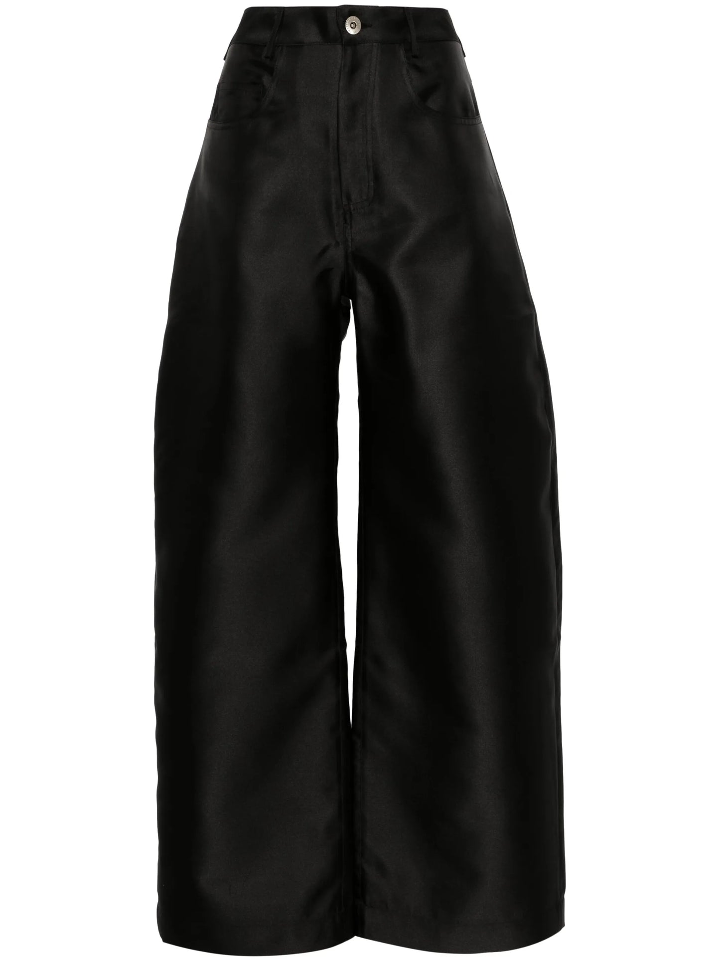 mid-rise taffeta boyfriend trousers