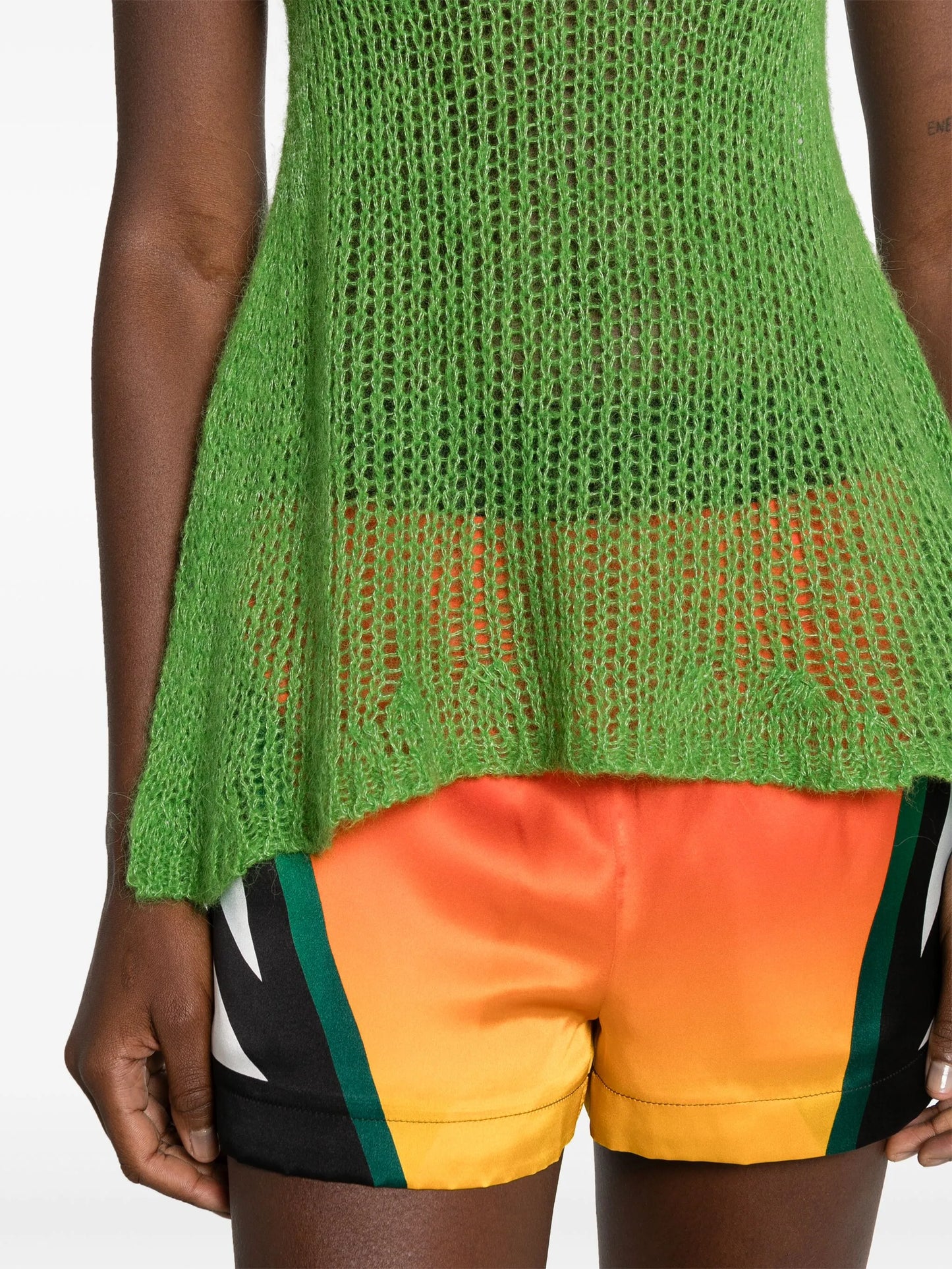 open-knit halterneck top