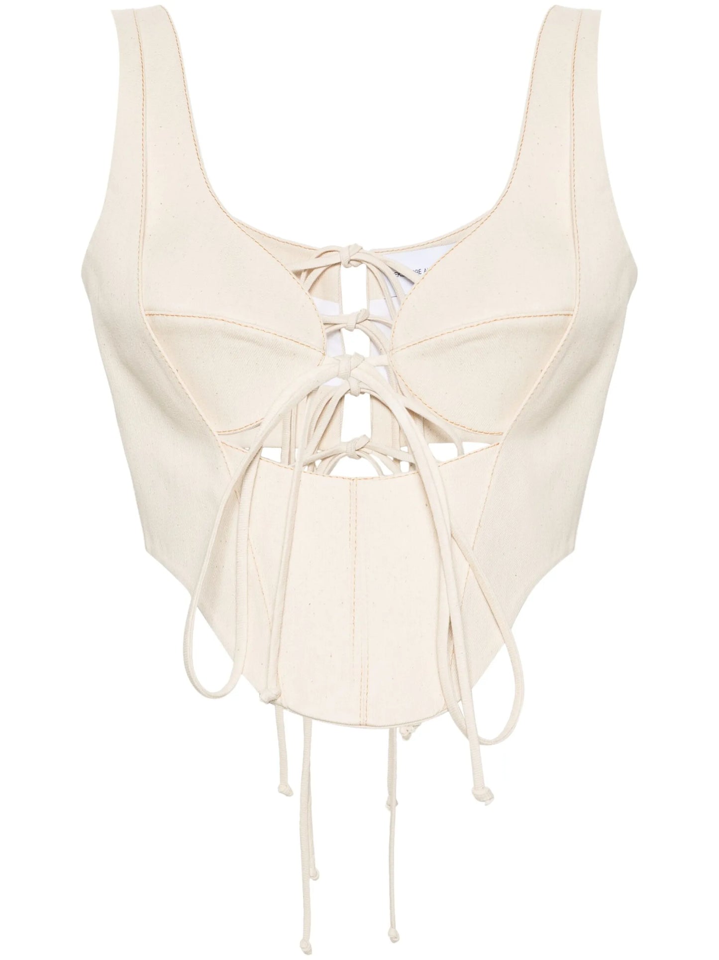cut-out corset blouse