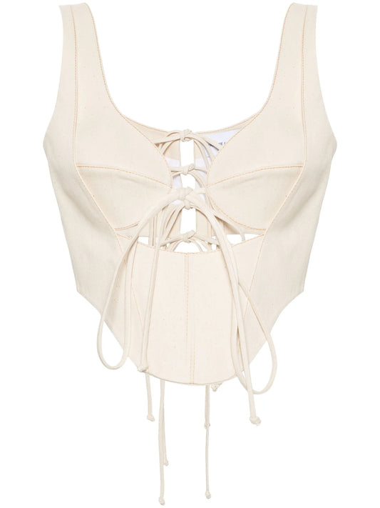 cut-out corset blouse