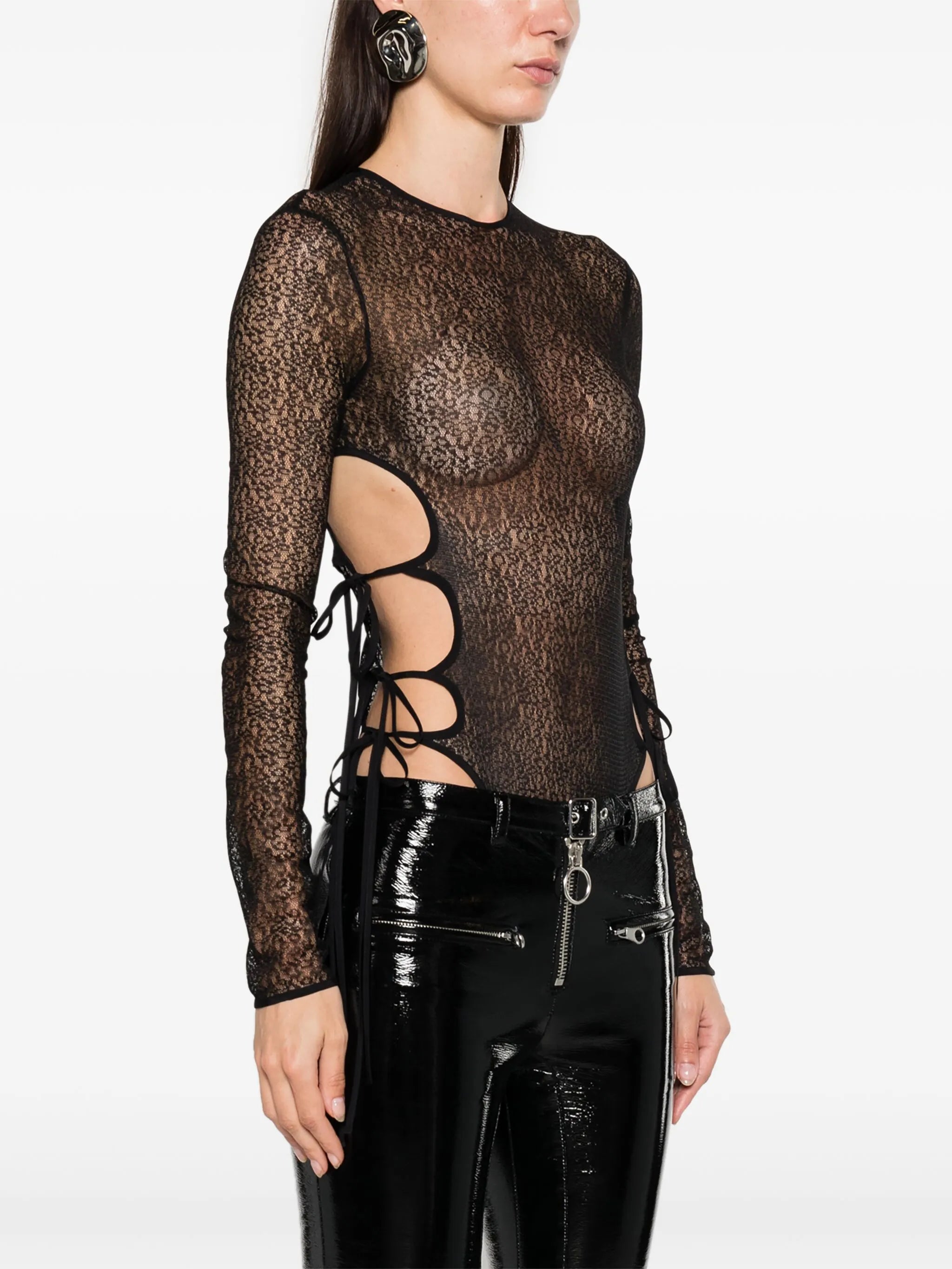 cut-out lace bodysuit