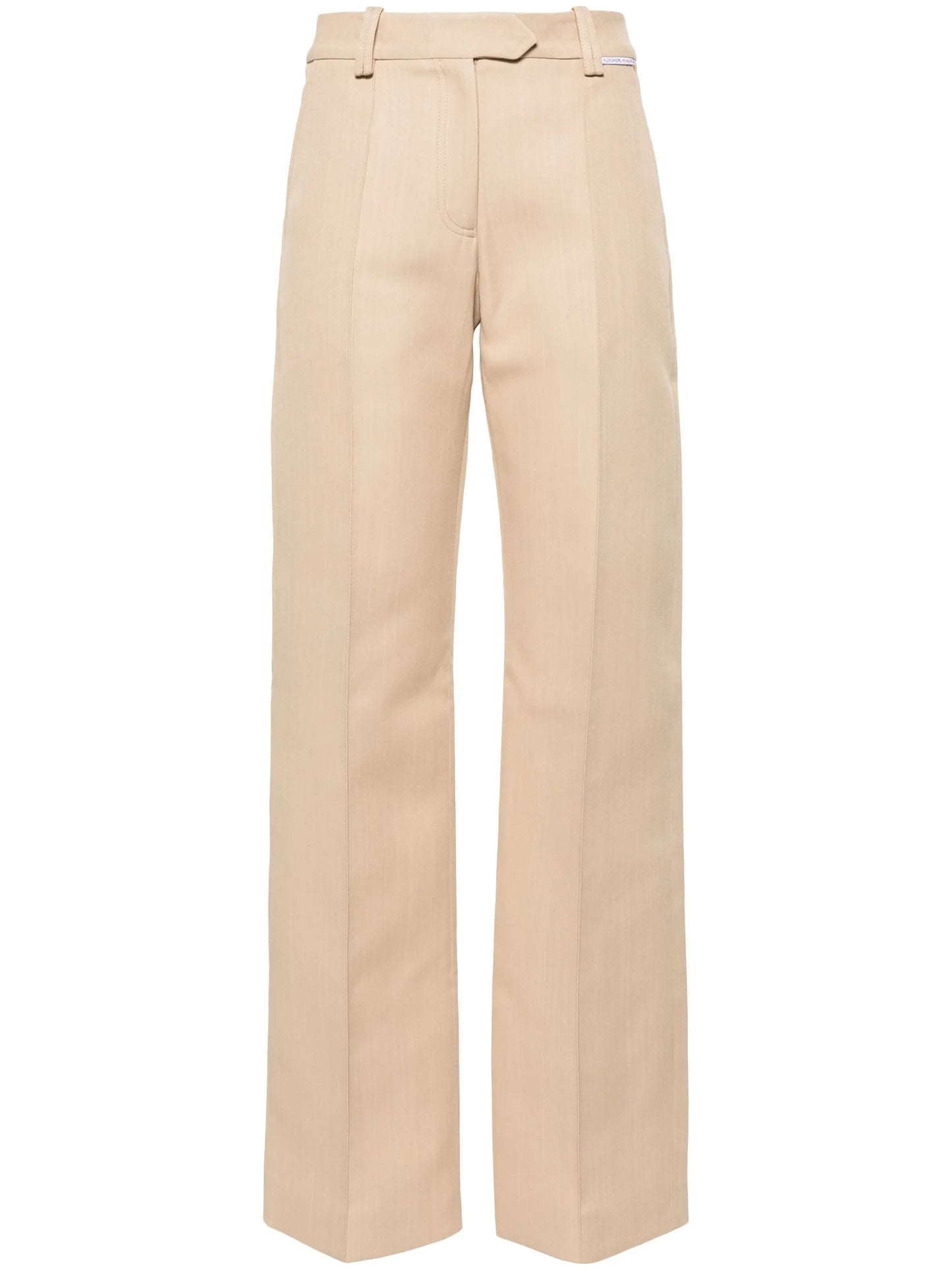 low-rise straight trousers