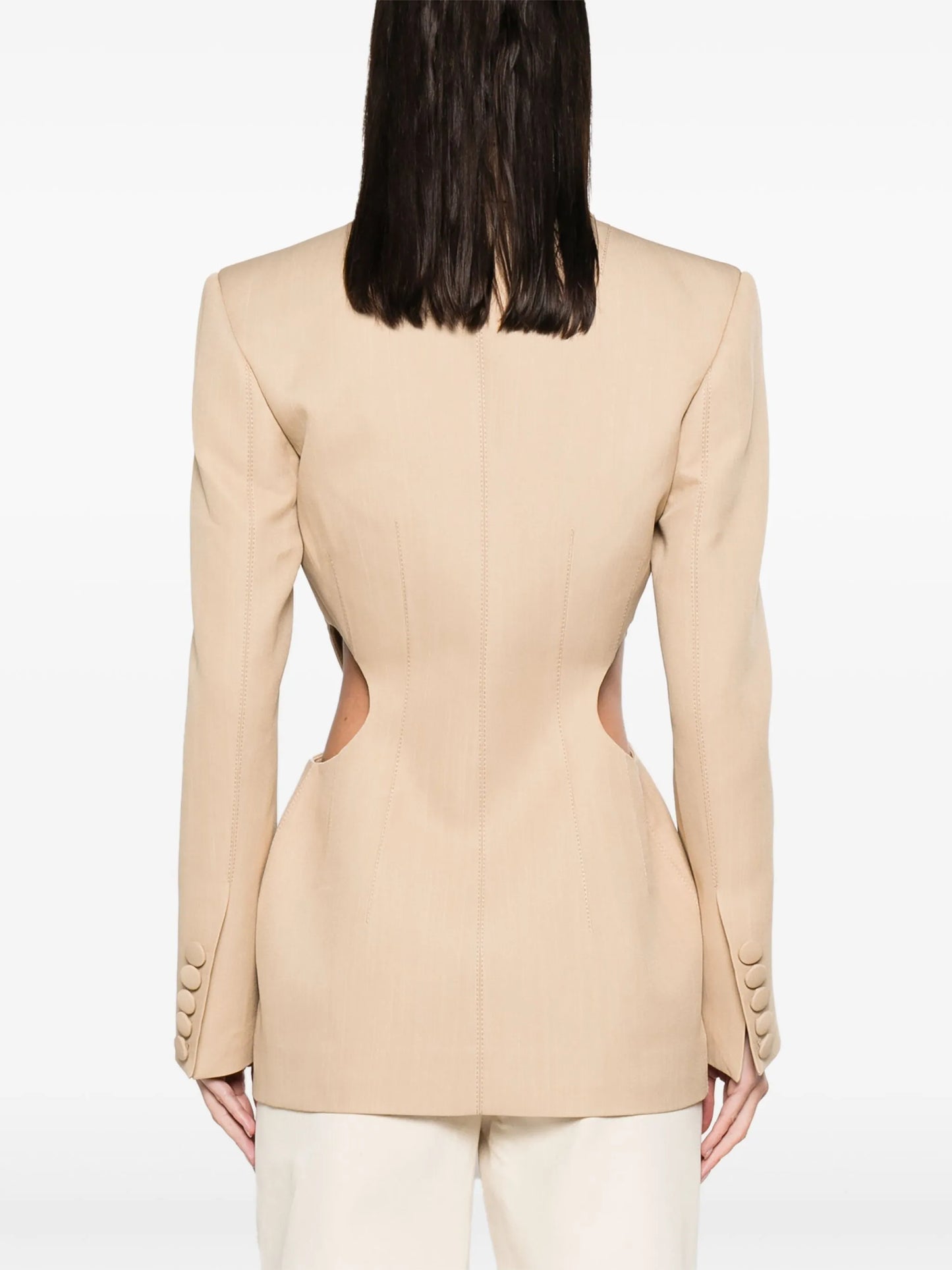 cut-out single-breasted blazer