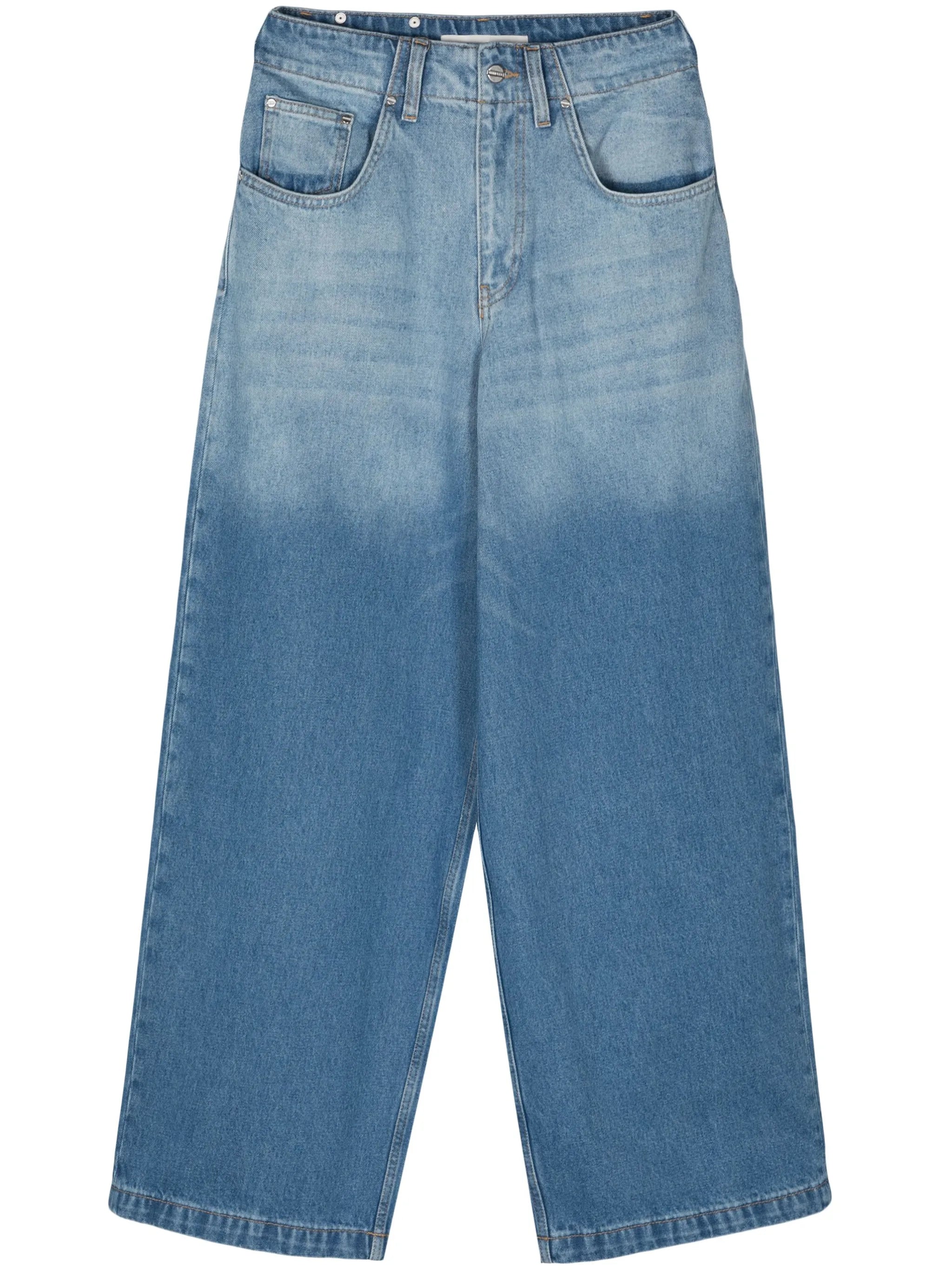 low-rise wide-leg jeans