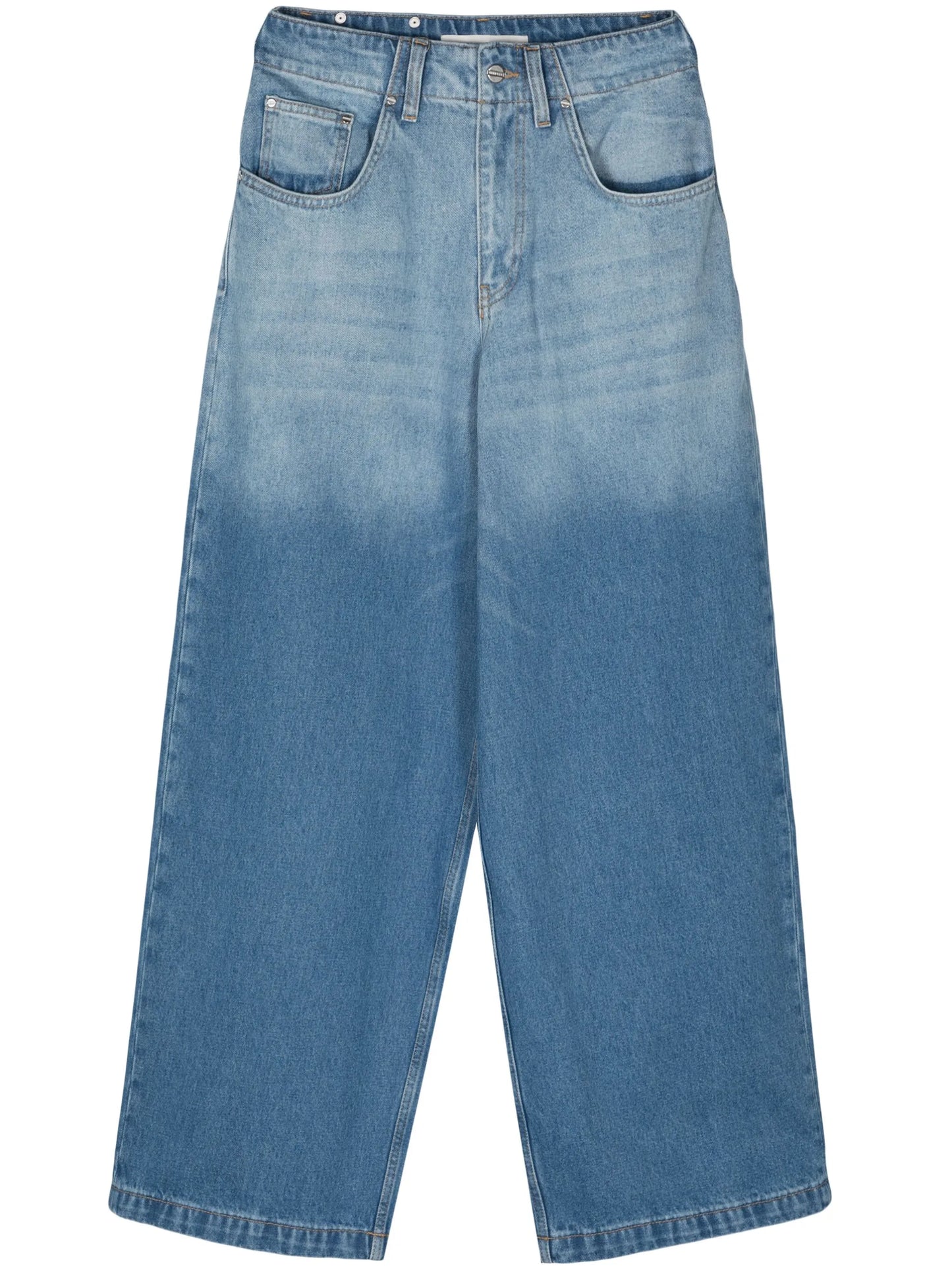 low-rise wide-leg jeans