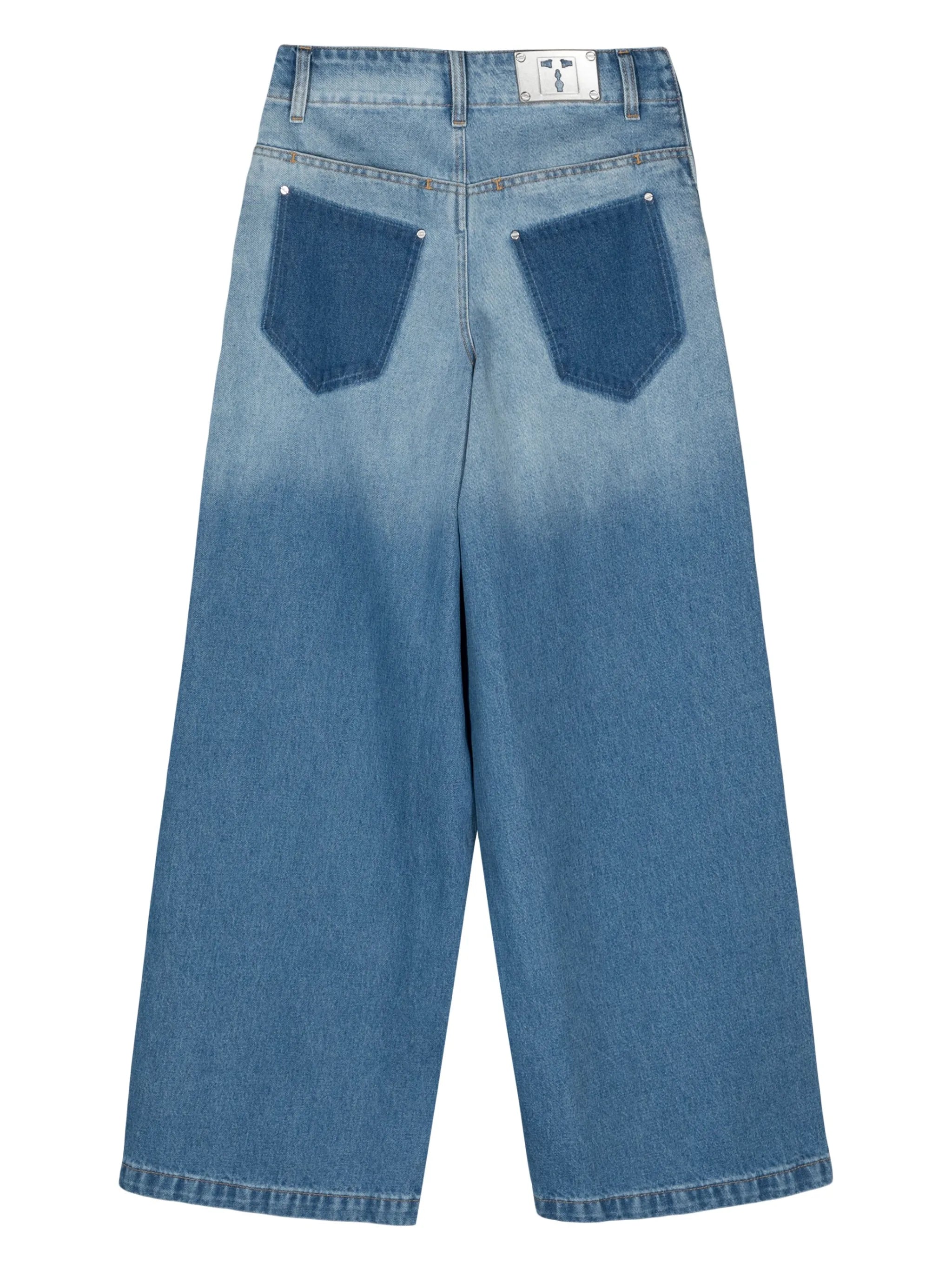 low-rise wide-leg jeans