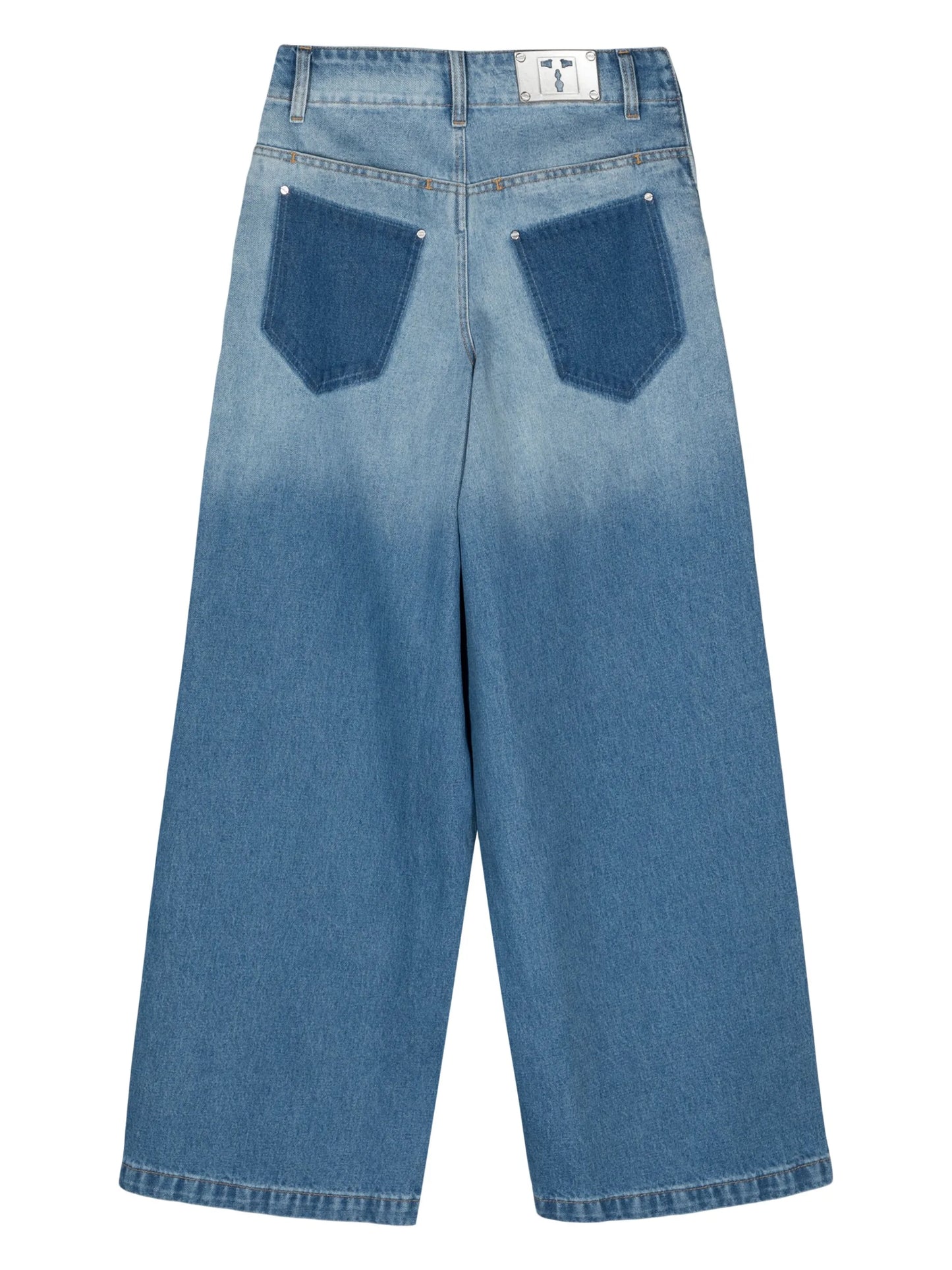 low-rise wide-leg jeans