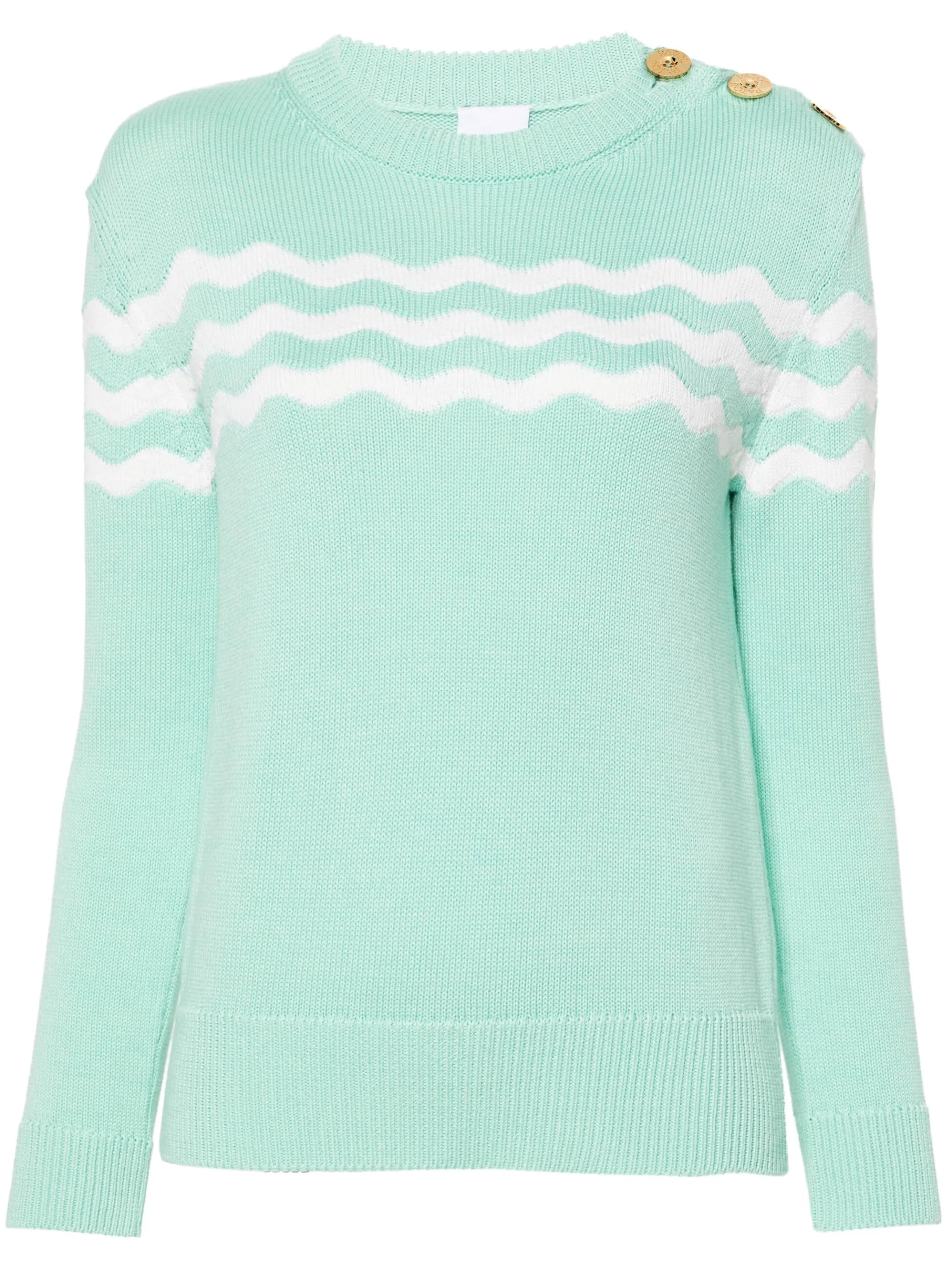 Wave cotton-merino jumper