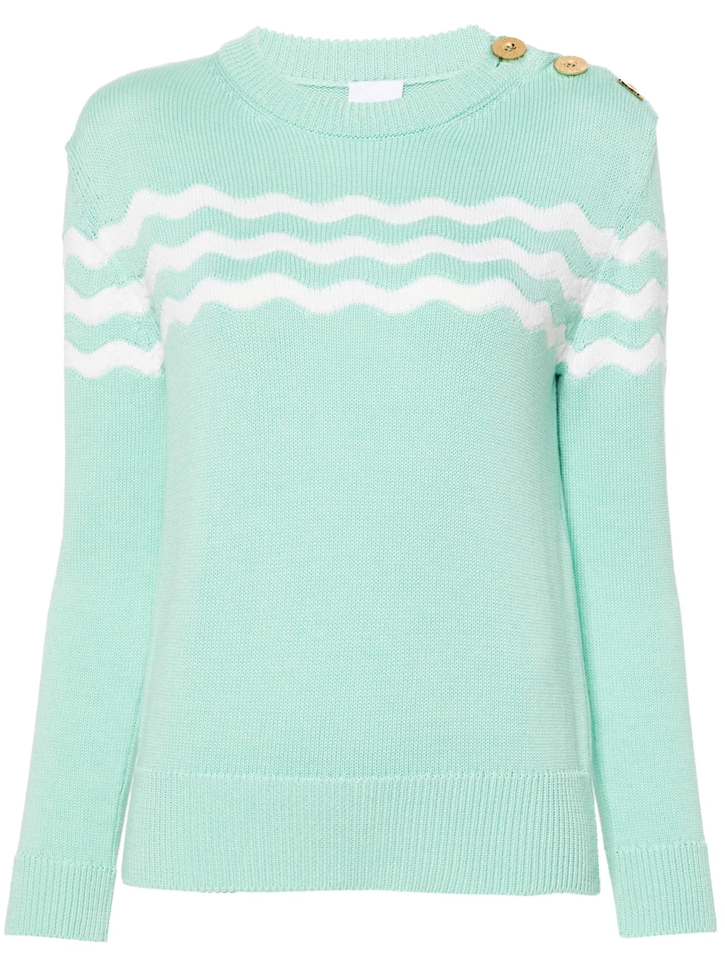 Wave cotton-merino jumper
