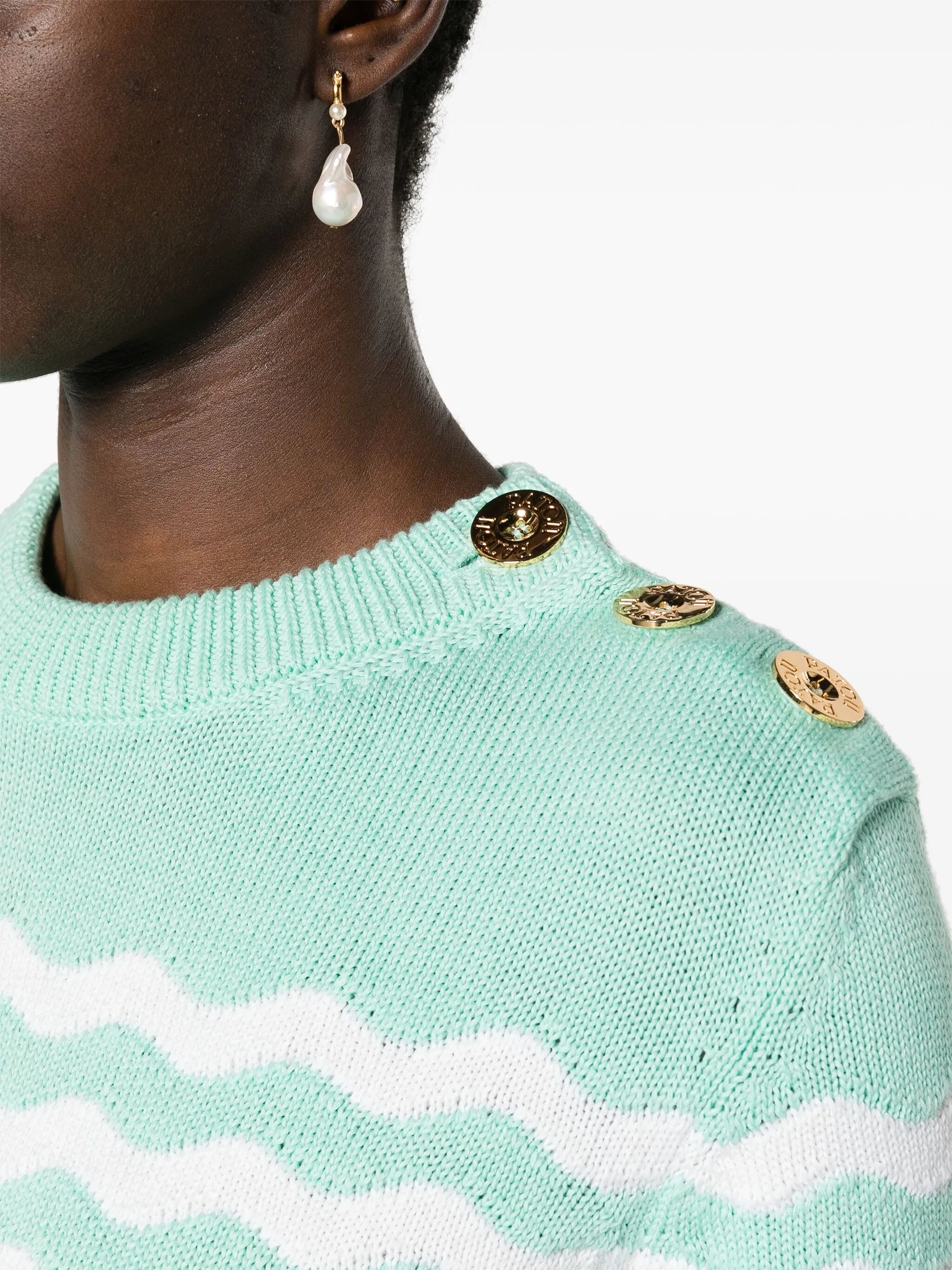 Wave cotton-merino jumper