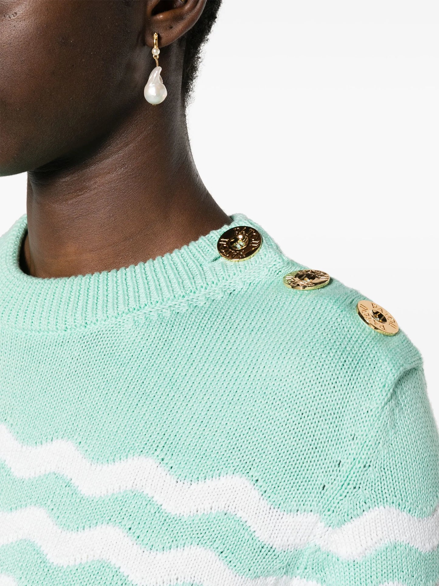 Wave cotton-merino jumper