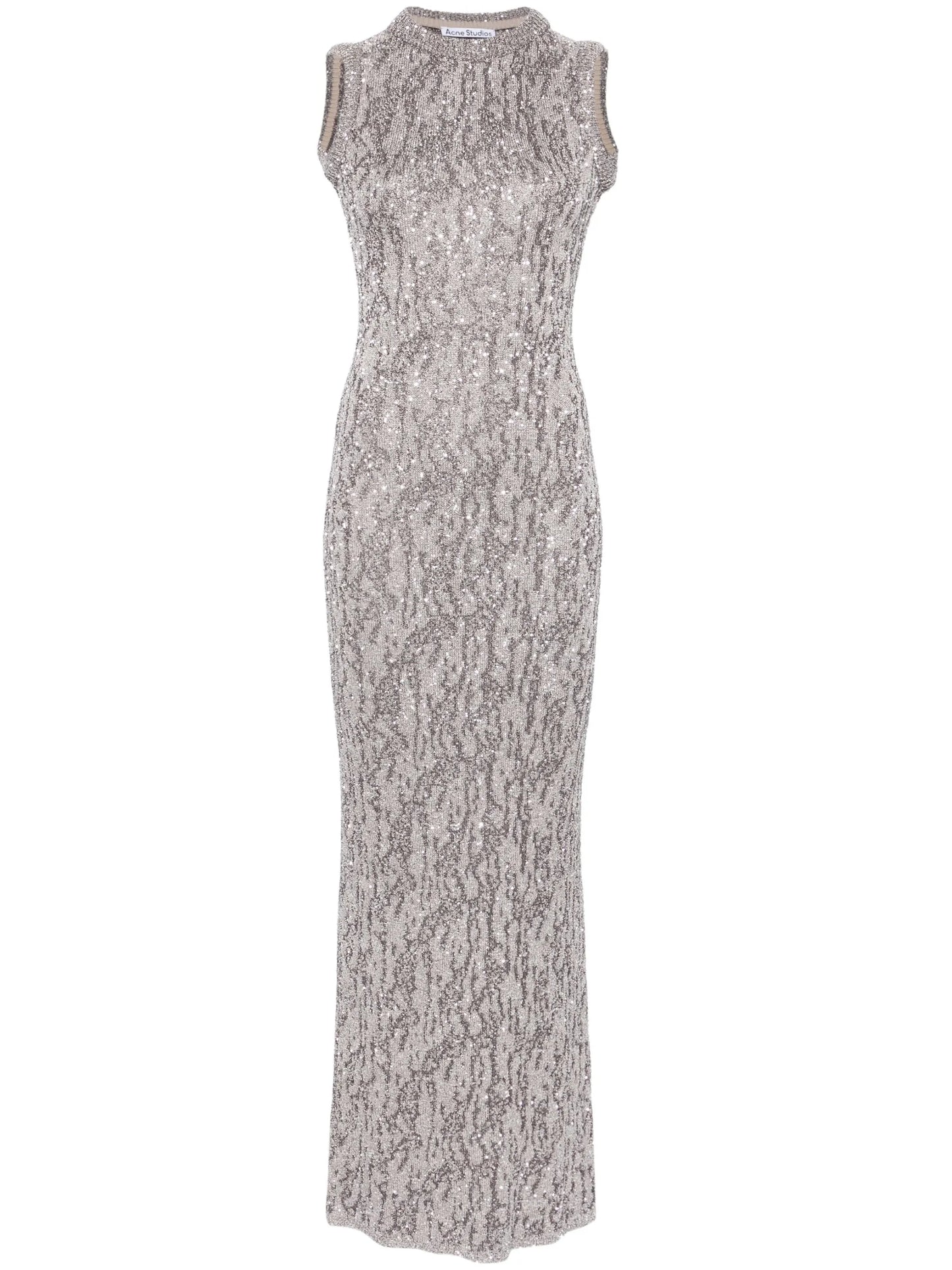 sequin-embellished knitted maxi dress