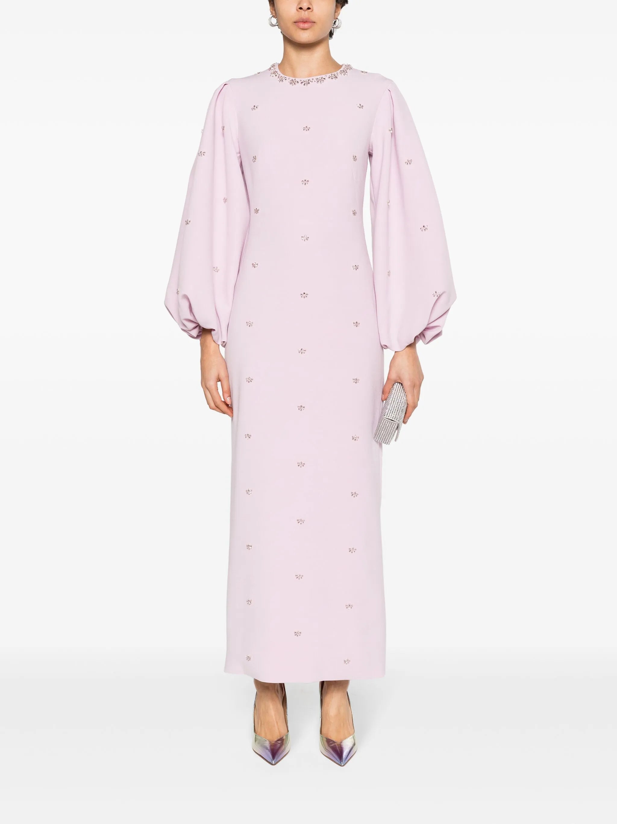 Joelle crystal-embellished midi dress