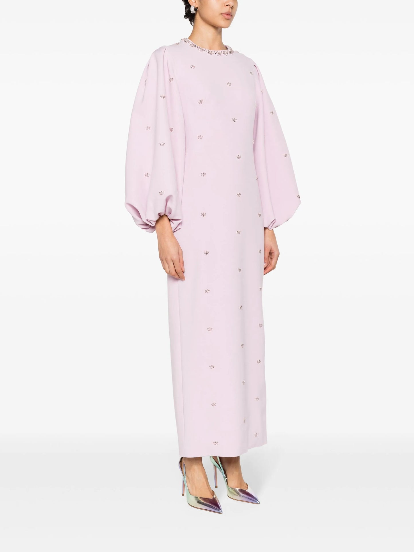 Joelle crystal-embellished midi dress