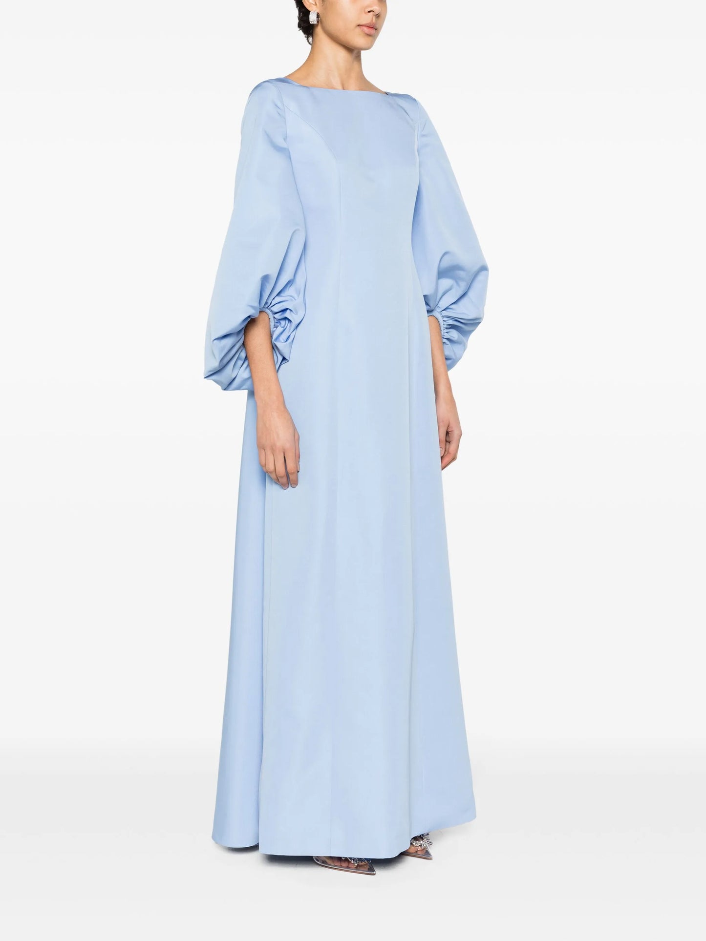 Salma puff-sleeves gown