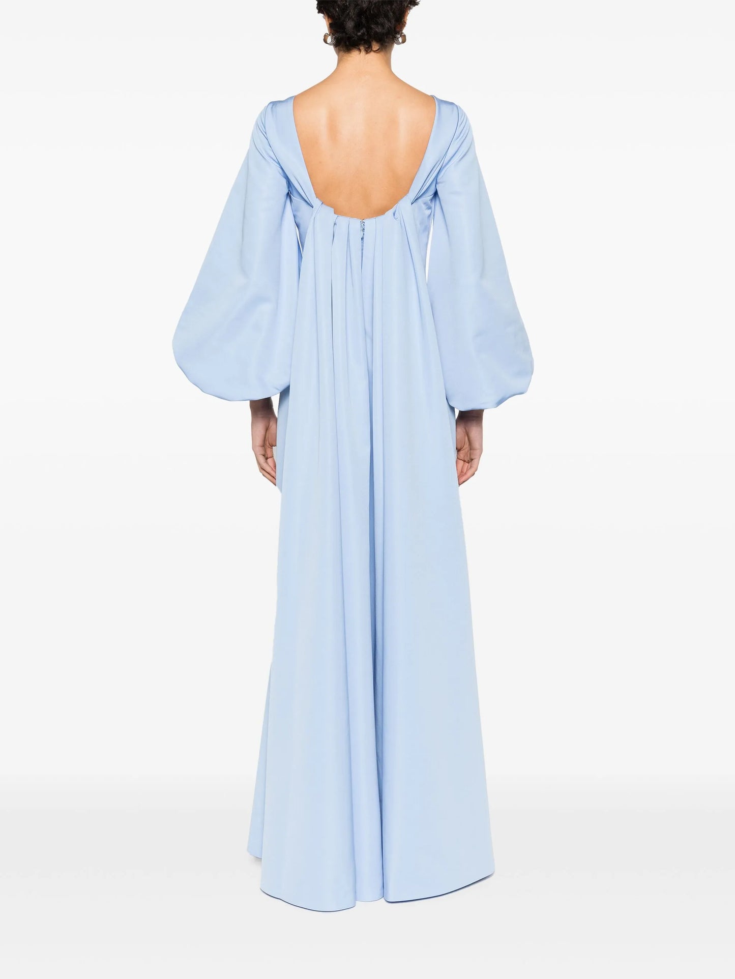 Salma puff-sleeves gown