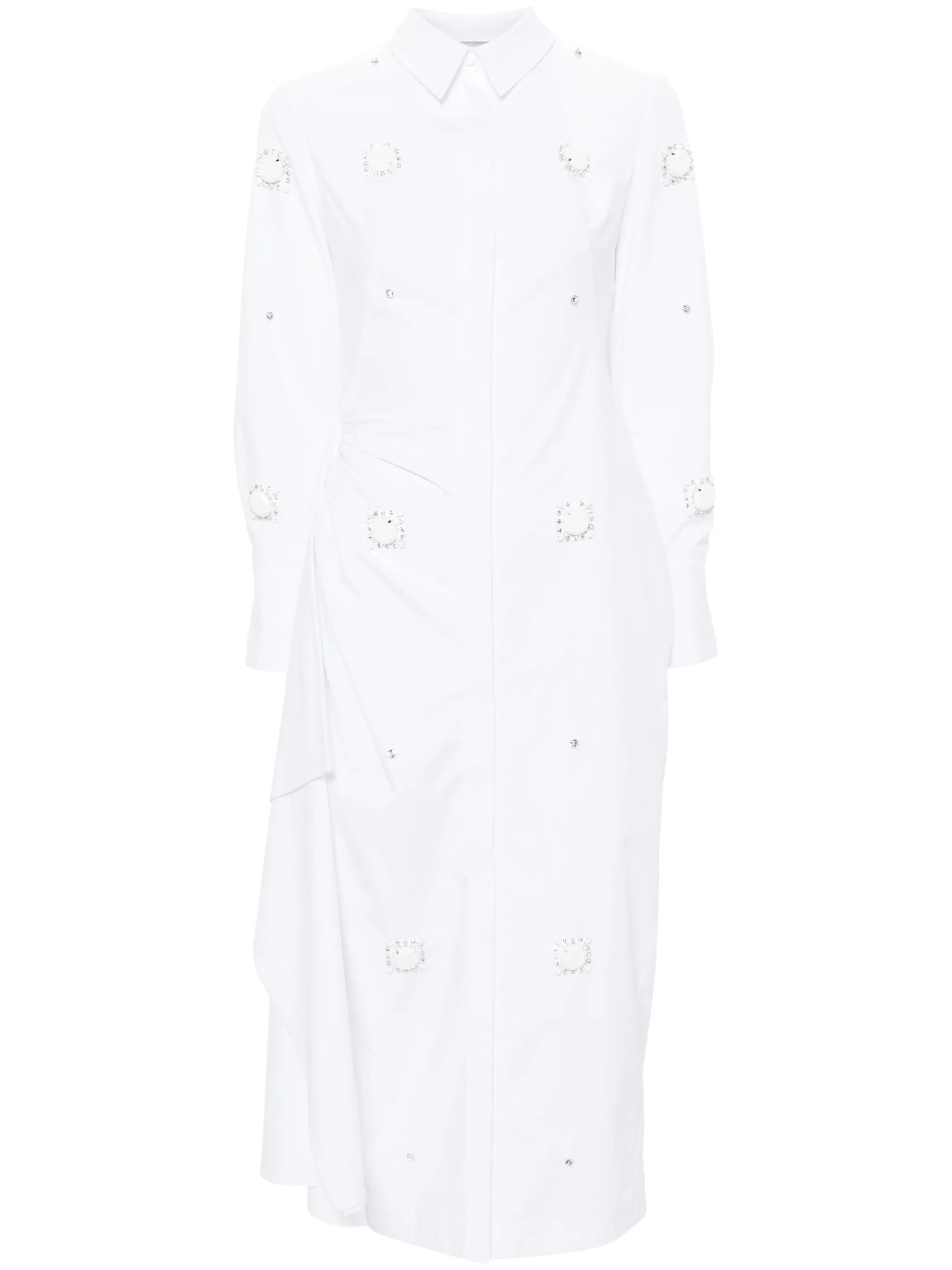 Tatiana crystal-embellished shirtdress