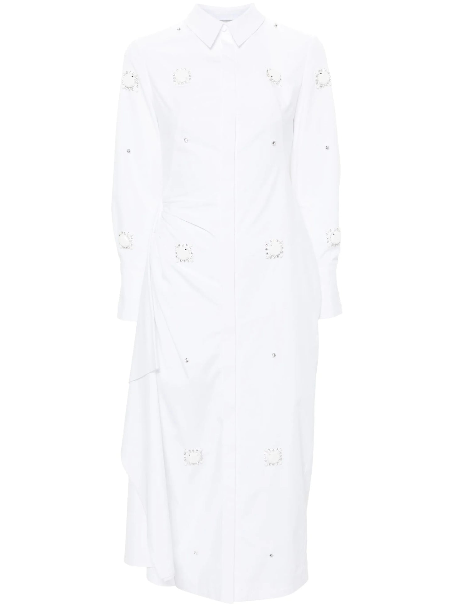 Tatiana crystal-embellished shirtdress