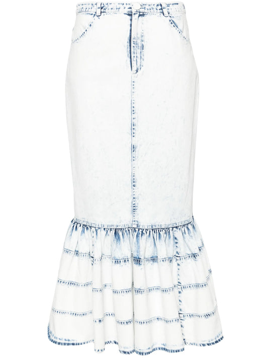Noelani denim midi skirt