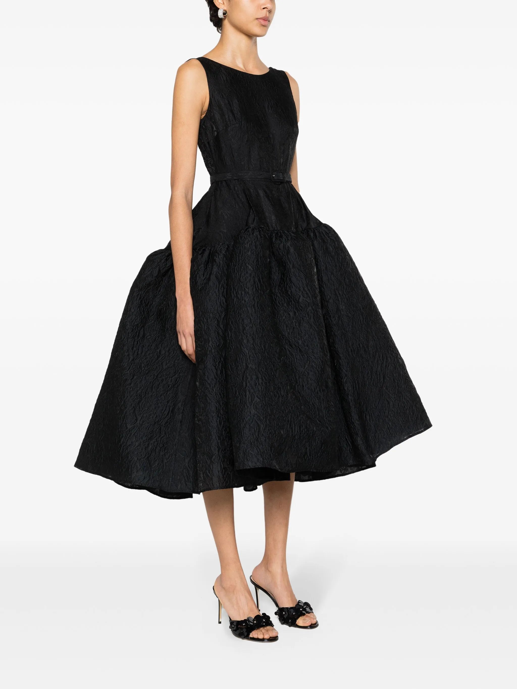 Audrey crinkled midi dress