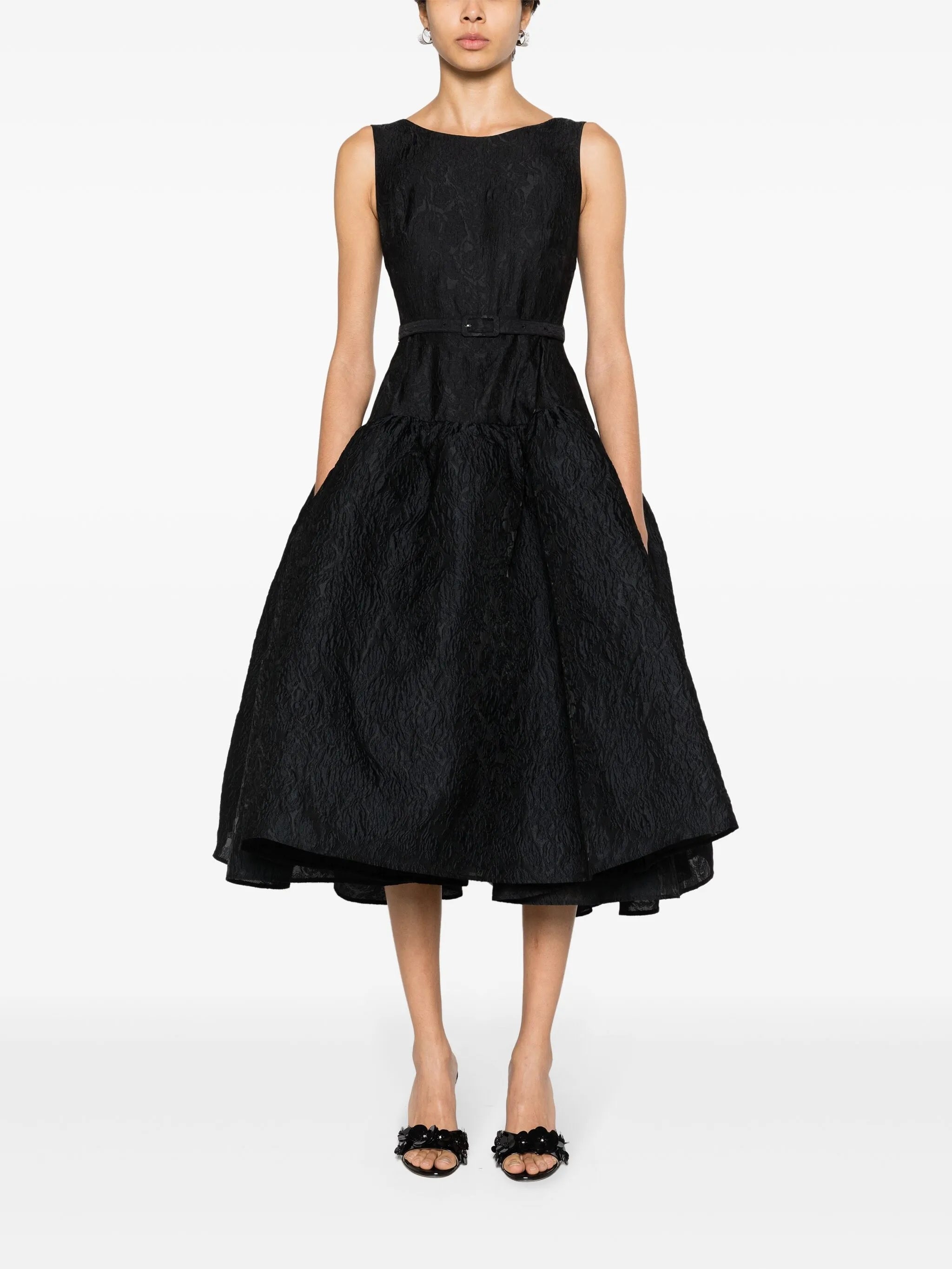 Audrey crinkled midi dress