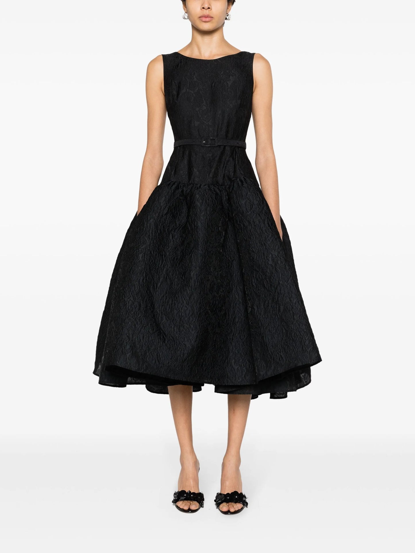 Audrey crinkled midi dress