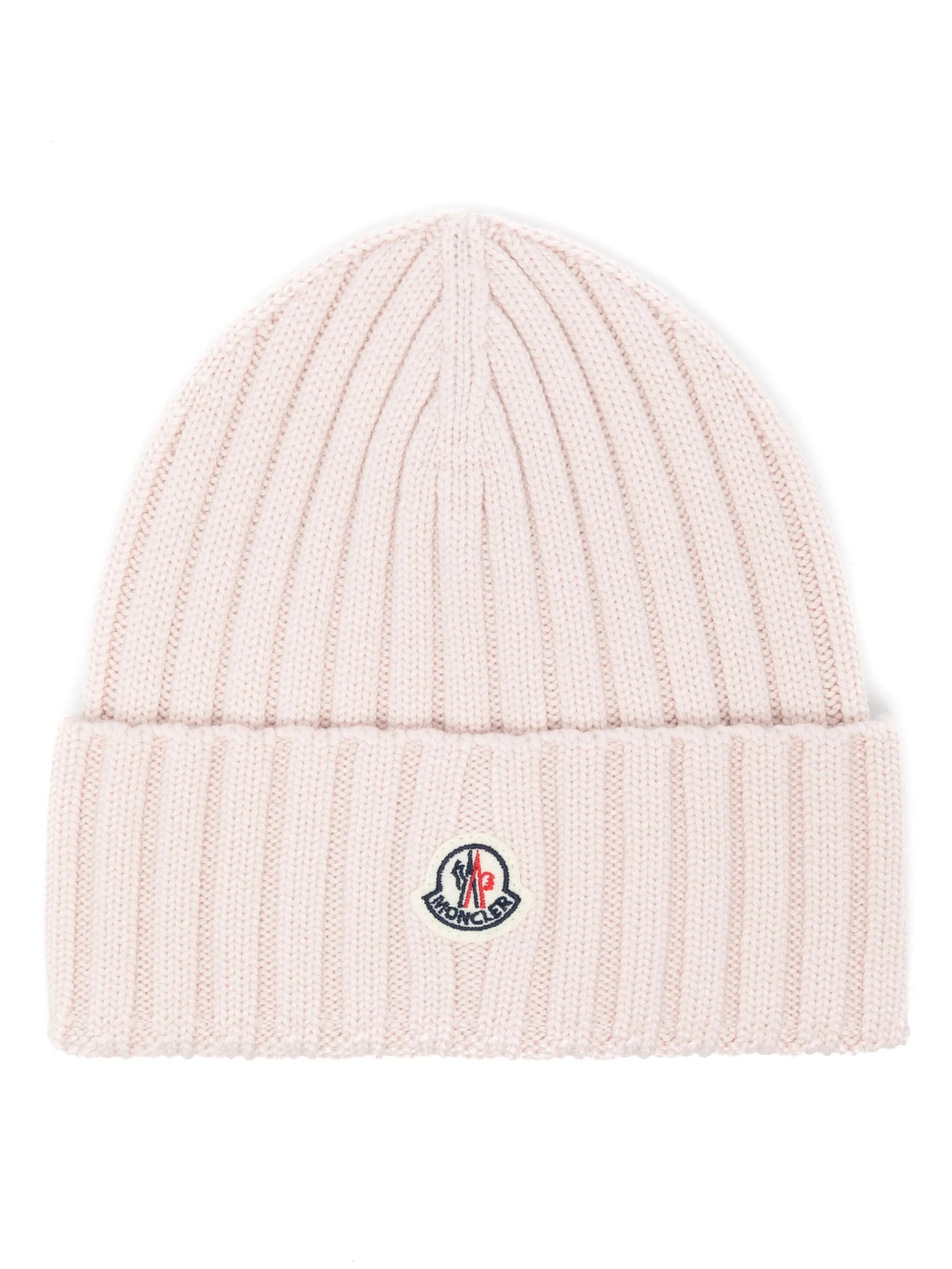 logo-patch ribbed-knit beanie